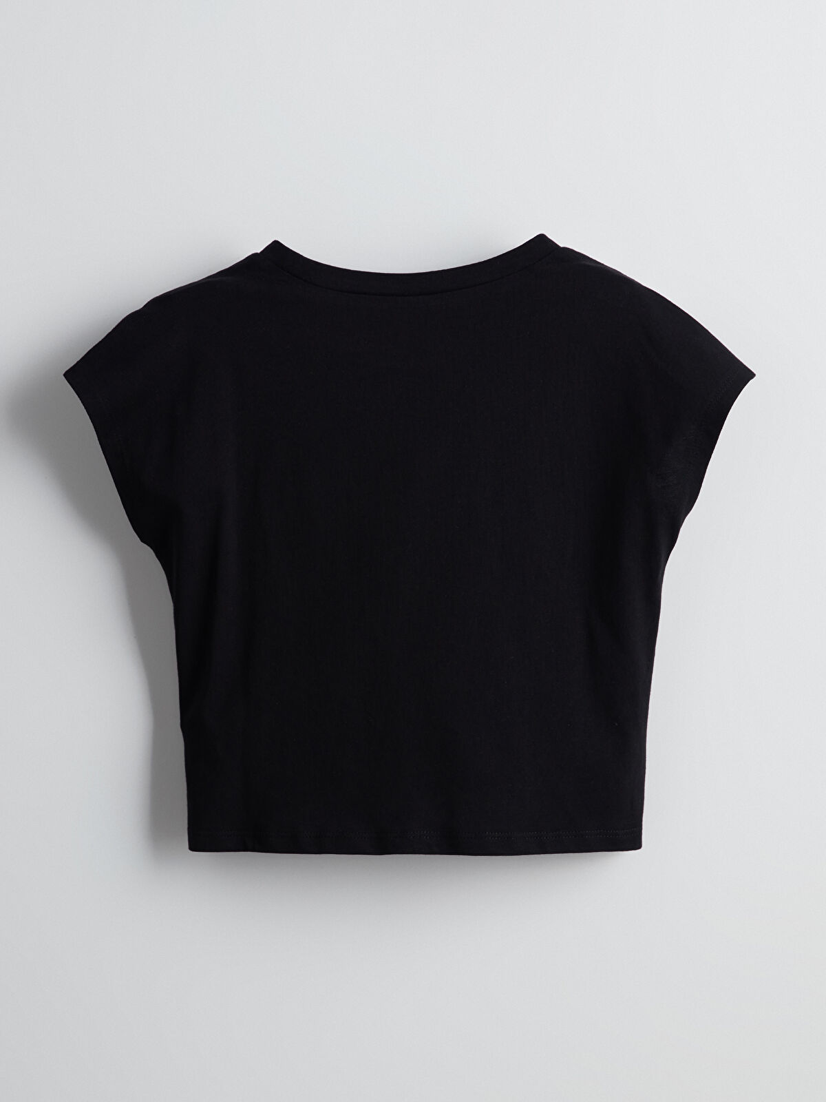 LCW ECO Crew Neck Girls' Crop T-Shirt -S5JC98Z4-CVL - LC Waikiki