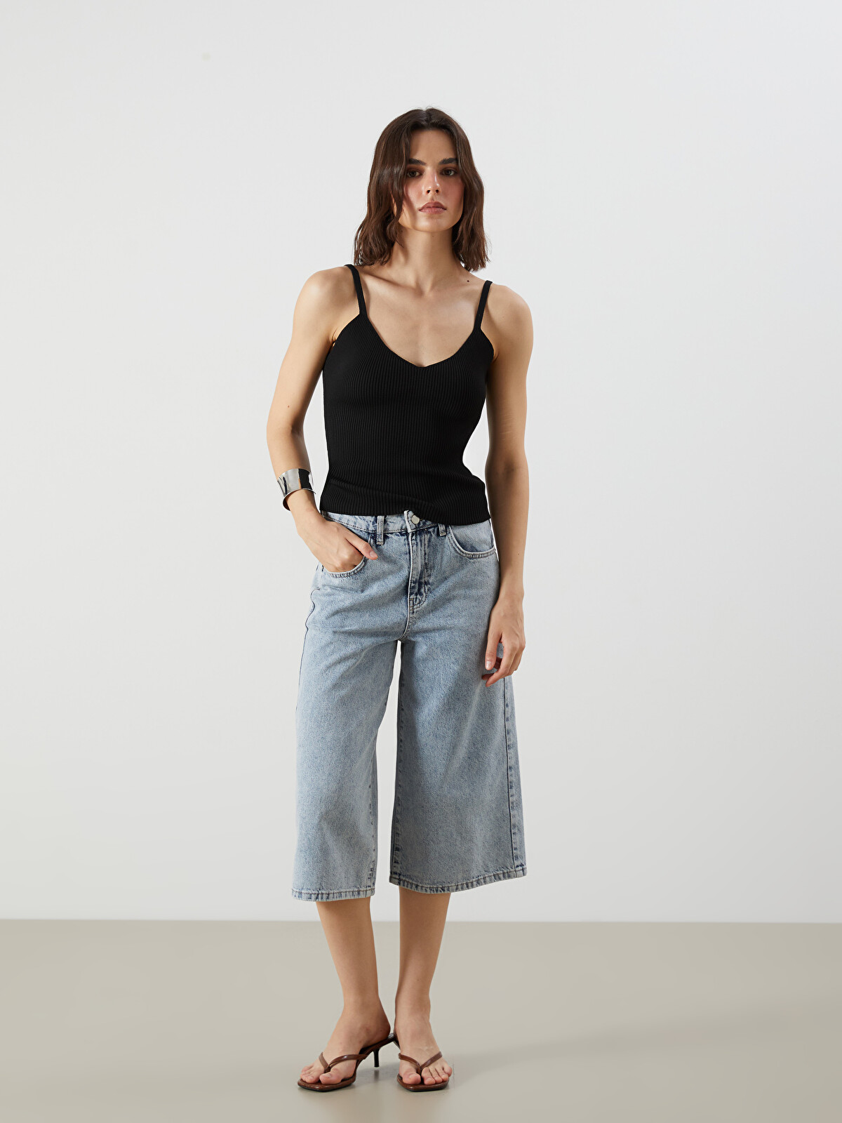 LCW Jeans Standart Fit Kadın Jean Kapri - S5JG08Z8-311 | LC Waikiki