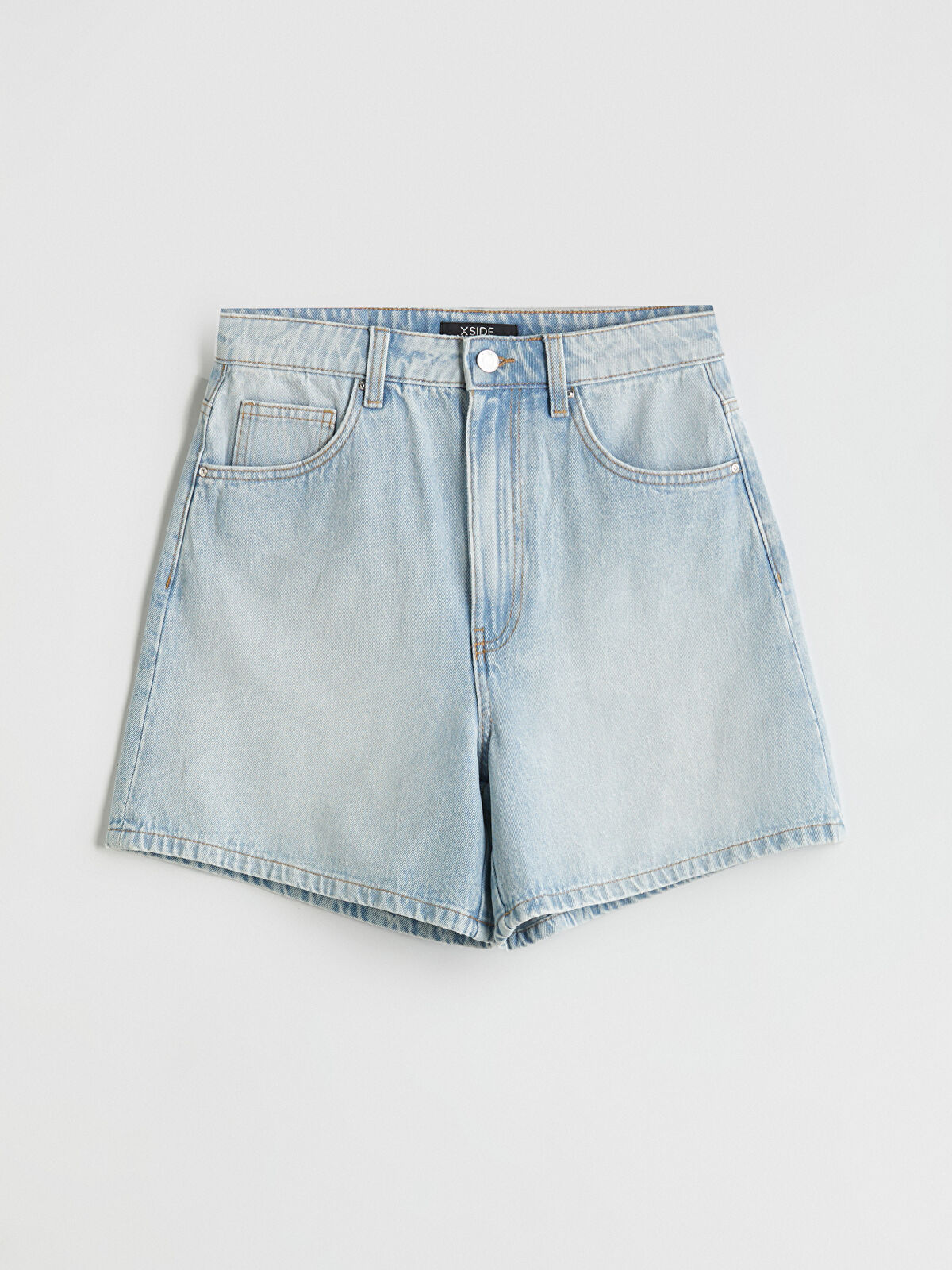 XSIDE High Waisted Mom Fit Women's Denim Shorts -S5JG17Z8