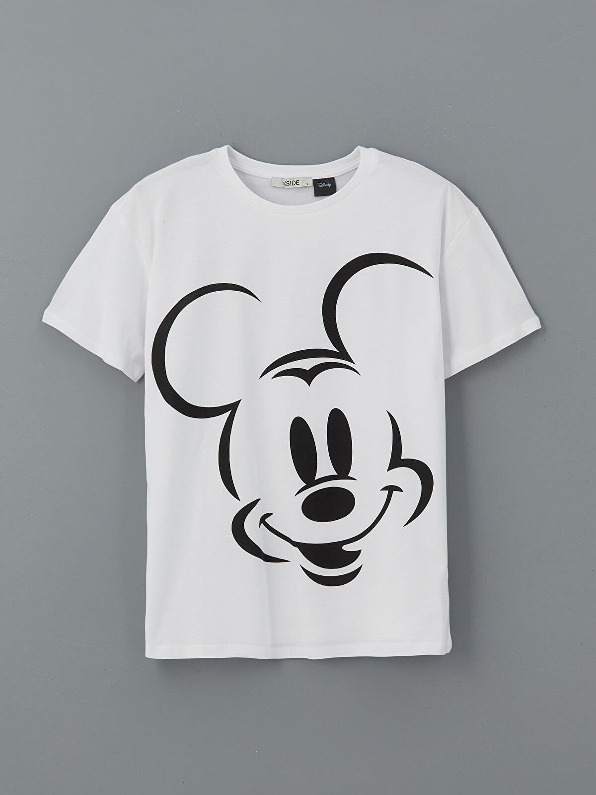 XSIDE Bisiklet Yaka Mickey Mouse Baskılı Kadın Tişört - S5JH69Z8