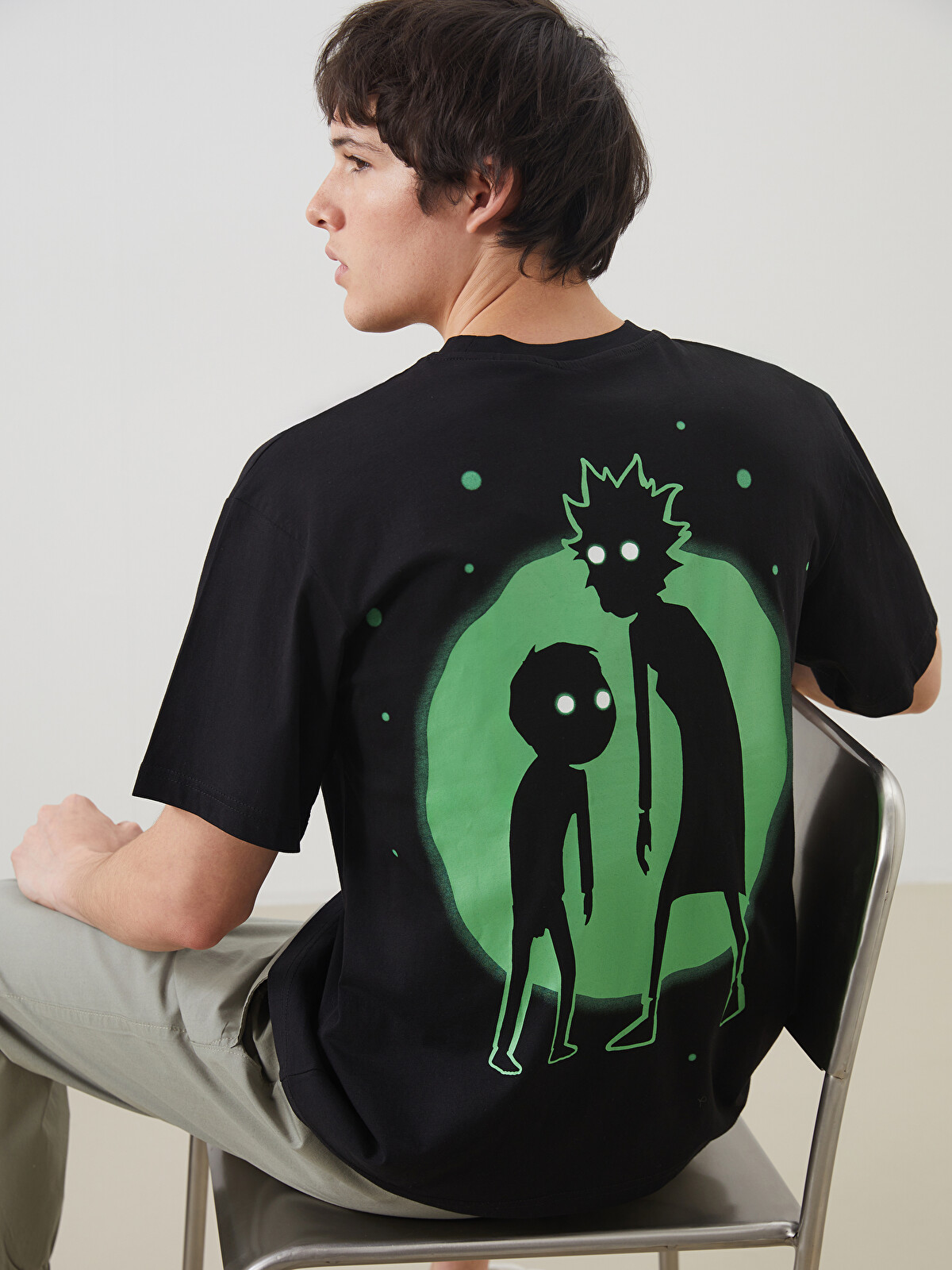 Ryo XSIDE Bisiklet Yaka Rick and Morty Baskılı Erkek Tişört - S5JL30Z8
