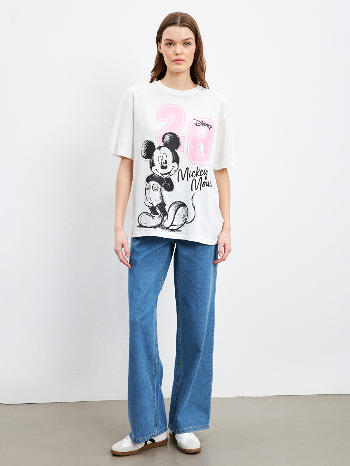 LCWAIKIKI Classic Tricou Supradimensionat pentru Femei cu Imprimeu
