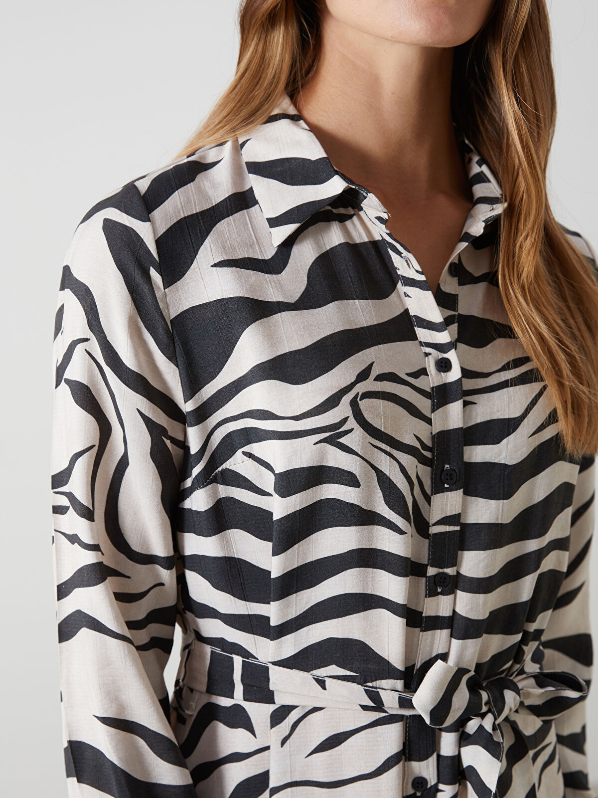 e様　オーダーページです☆ LCW Vision Zebra Patterned Women's Shirt Dress -S5JT07Z8-F9C