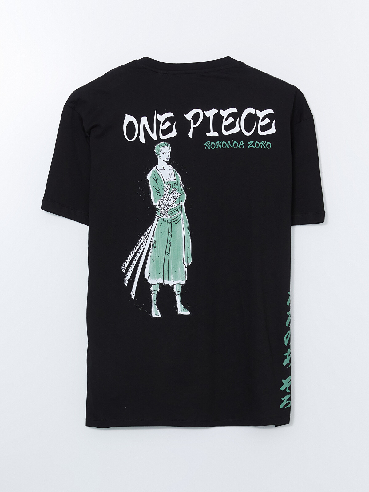 XSIDE Siyah Bisiklet Yaka One Piece Baskılı Penye Erkek Tişört