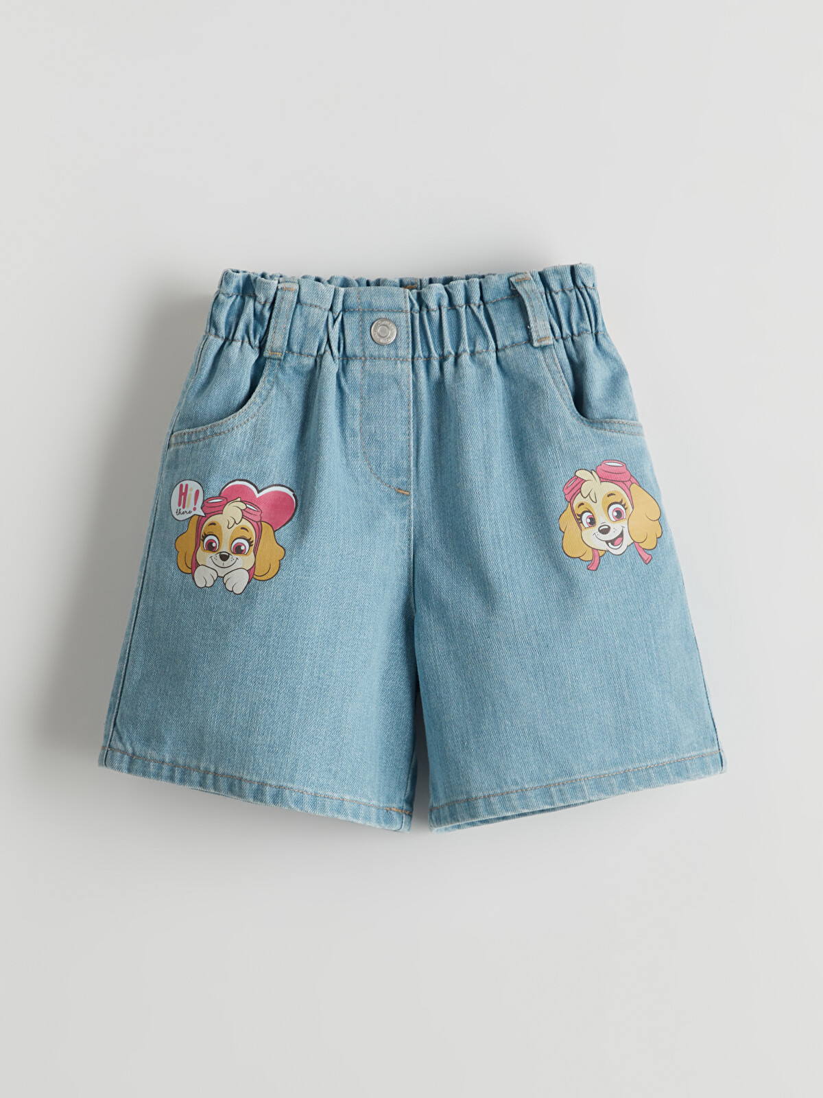 LCW Kids Paw Patrol Printed Girls' Jean Shorts - S5K065Z1-311 | LC