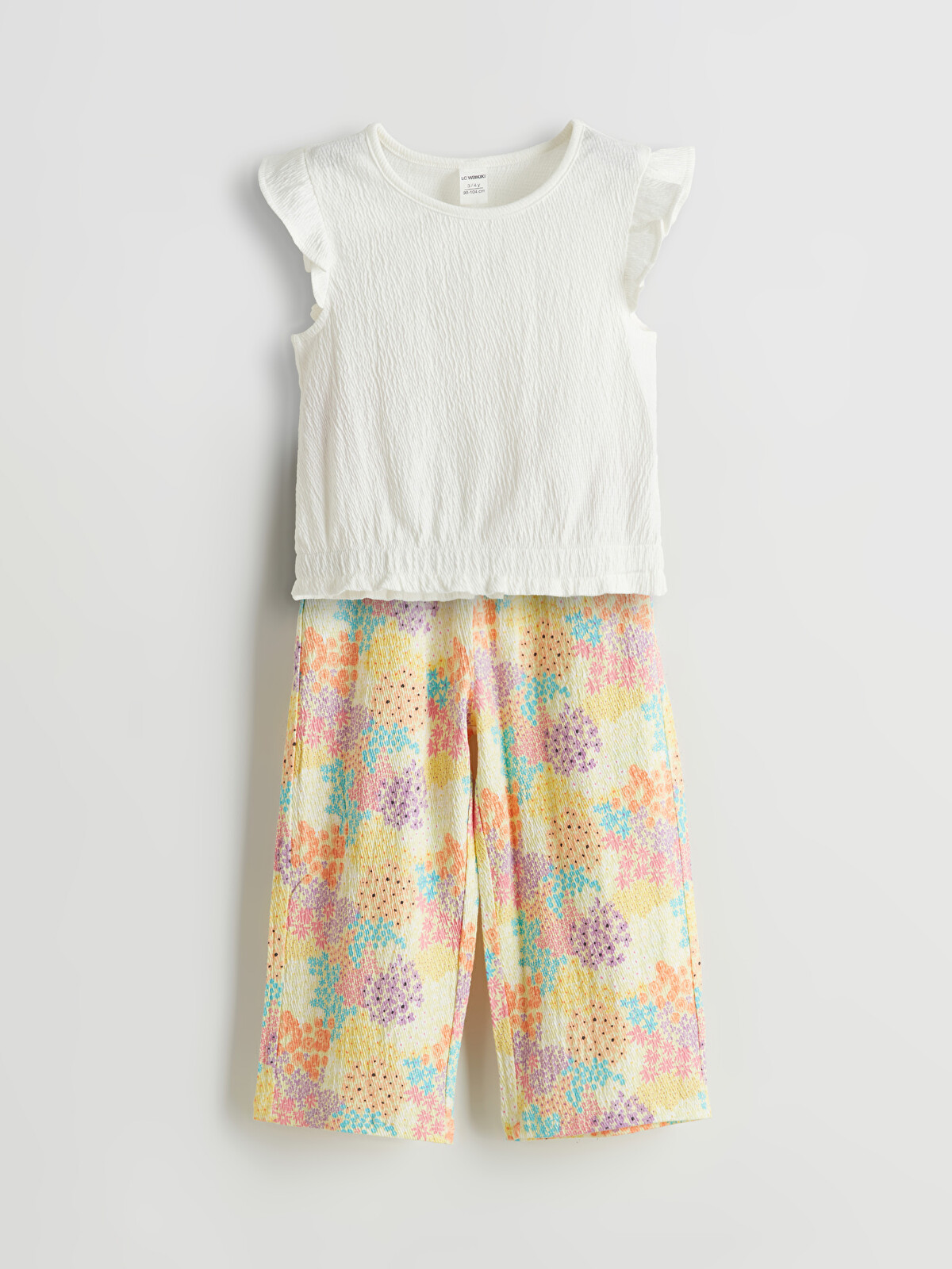 LCW Kids Printed Girls' T-Shirt and Shorts 2 Pack - S5K509Z1-R9J