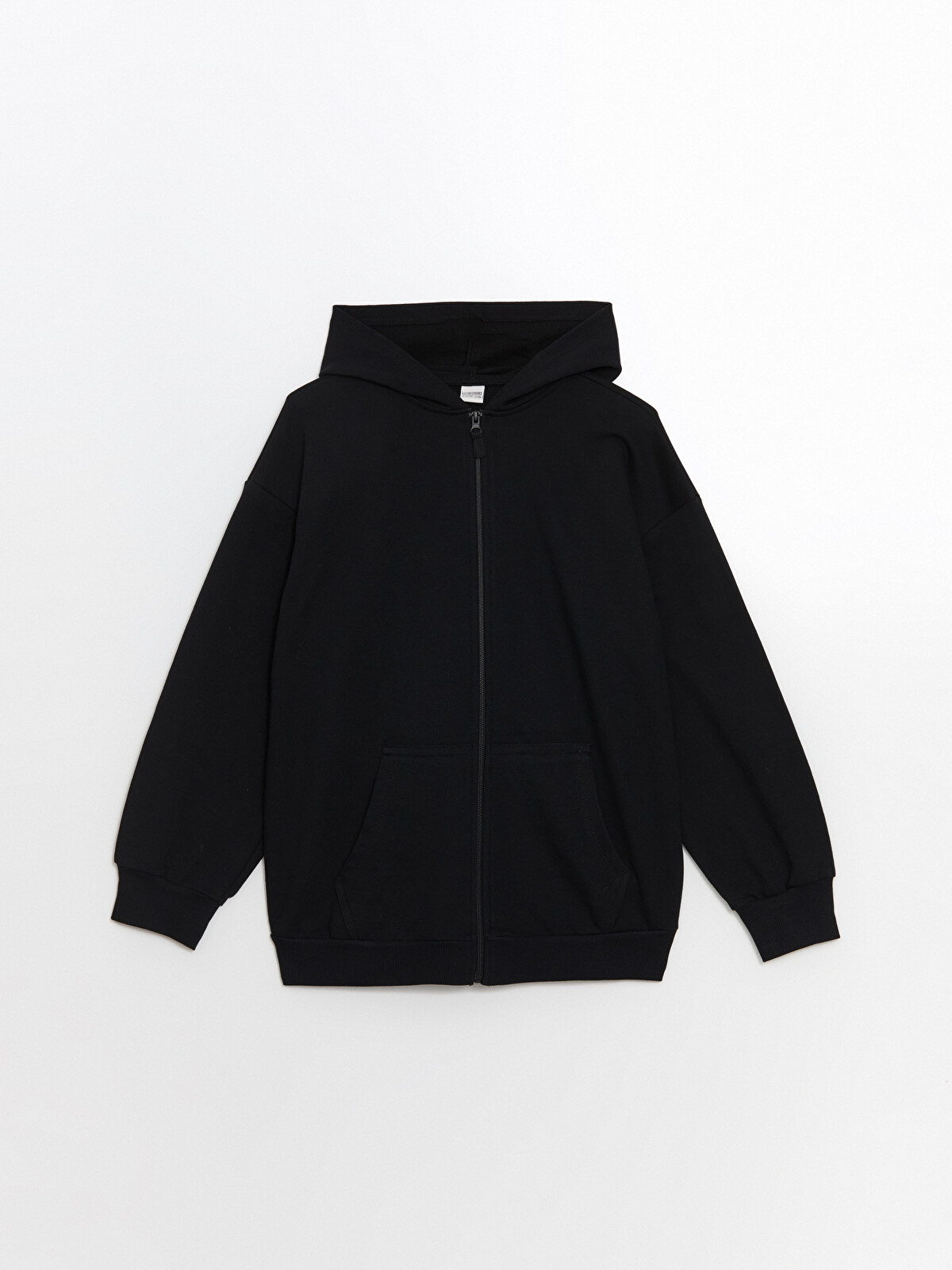 LCW Kids Siyah Kapüşonlu Kız Çocuk Fermuarlı Sweatshirt - W52249Z4