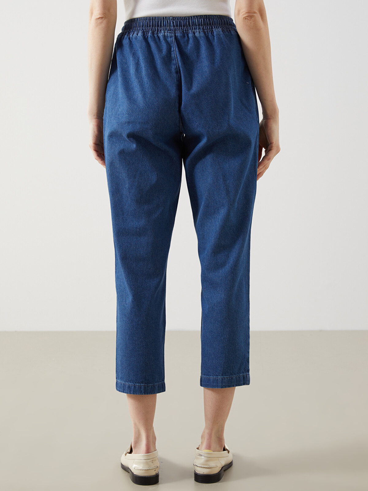 LCWAIKIKI Classic Mavi Denim Düz Carrot & Havuç Kesim Beli