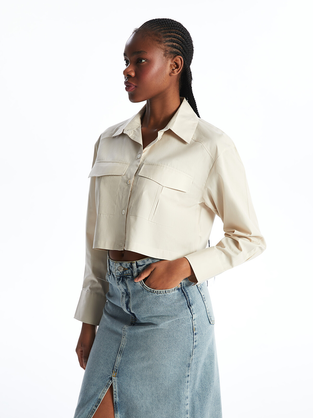 LCWAIKIKI Classic Loose Fit Women's Poplin Shirt - S5KI47Z8-FZJ