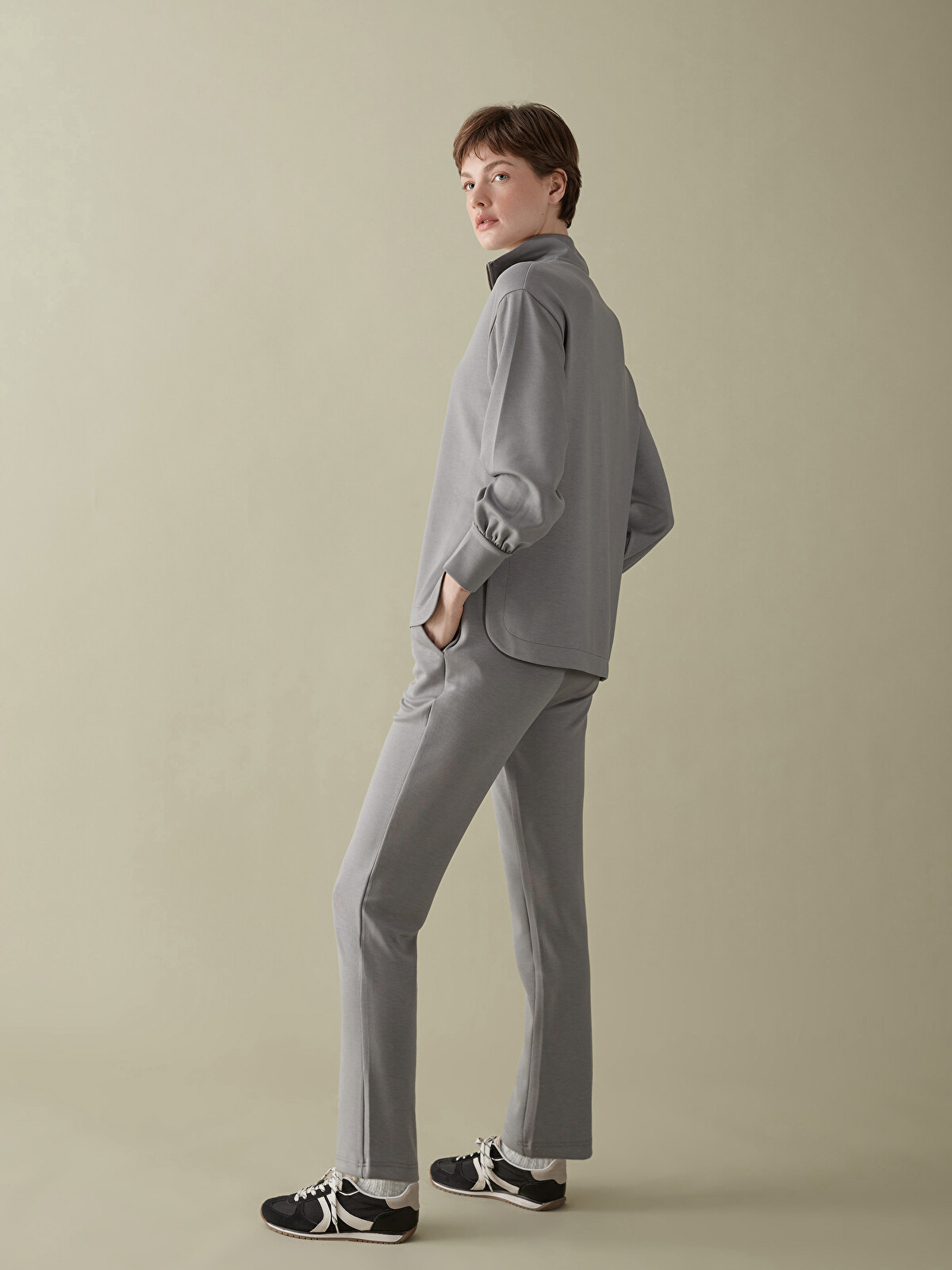 LCWAIKIKI Classic Elastic Waist Women's Trousers - S5KT56Z8-GPR