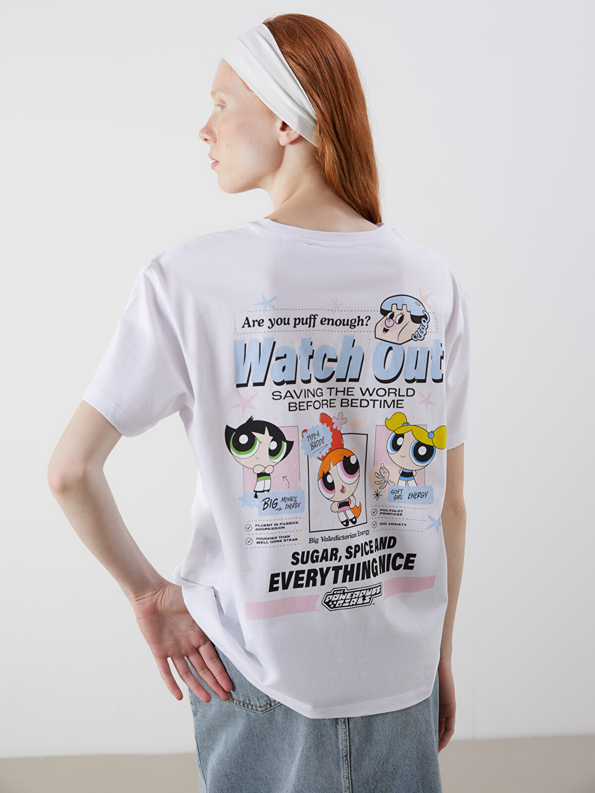 LCWAIKIKI Classic Crew Neck Powerpuff Girls Printed Women's T