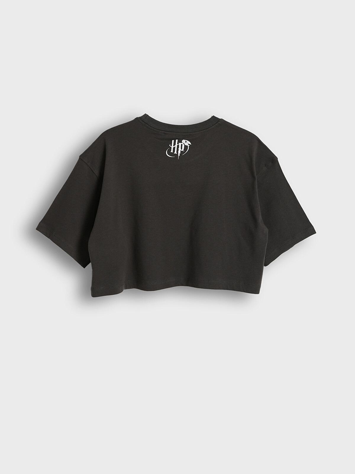 シャツ ADD SEOUL 2018FW DRAWING CROP SHIRTS XSIDE Crew Neck Hogwarts Printed Crop Women's T-shirt - S5L359Z8
