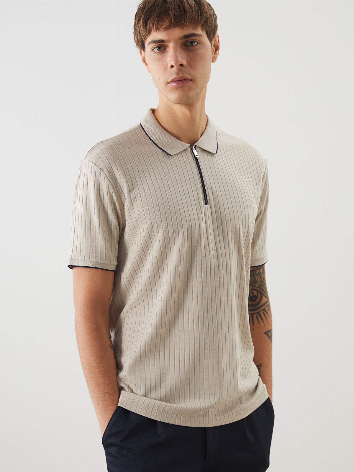 LCW Vision Polo Neck Short Sleeve Men's T-shirt - S5L765Z8-HZZ