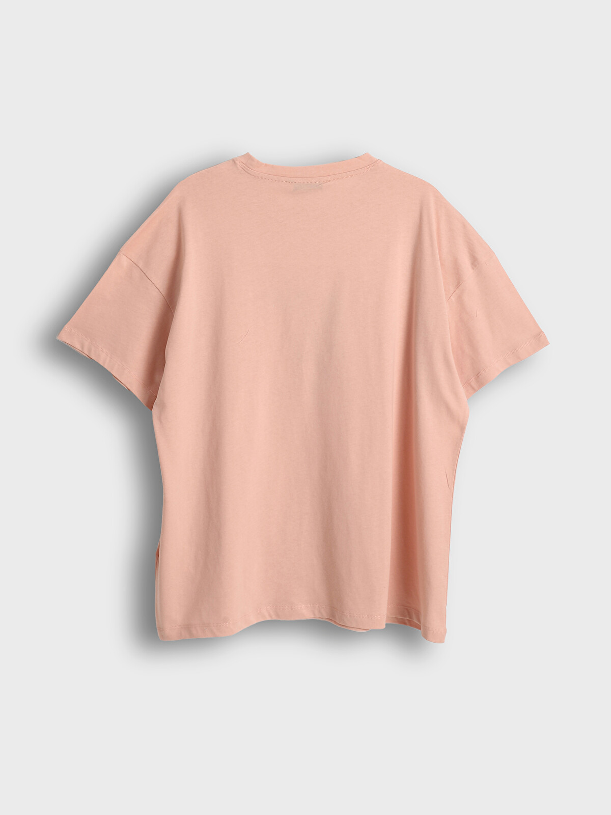 LCWAIKIKI Classic Bisiklet Yaka Çiçekli Oversize Kadın Tişört
