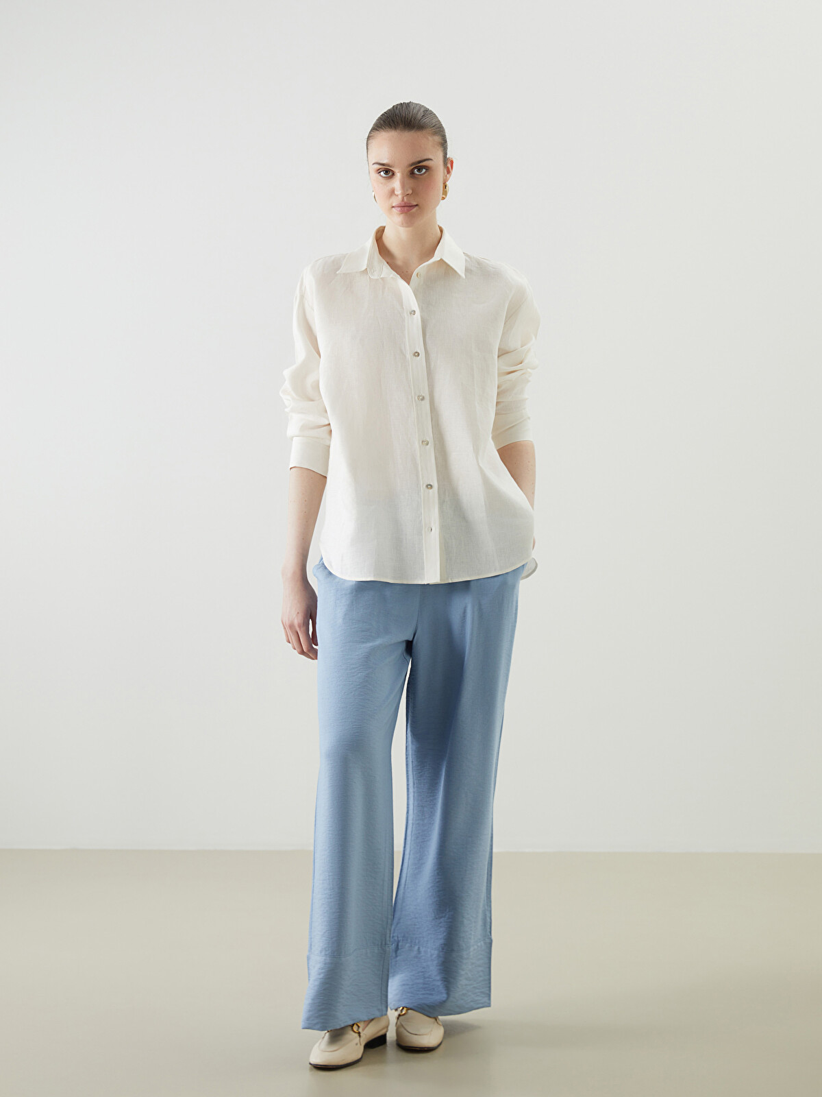 LCW Vision Elasticated Waist Women's Trousers - S5LA12Z8-Z5D | LC