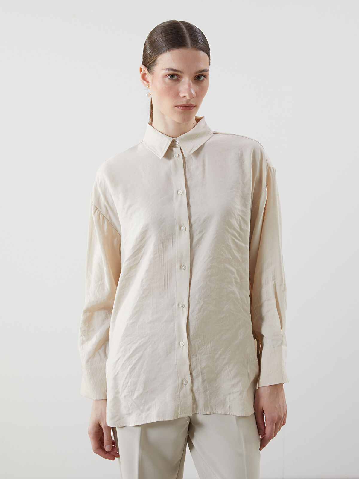 LCW Modest Oversize Kadın Gömlek Tunik