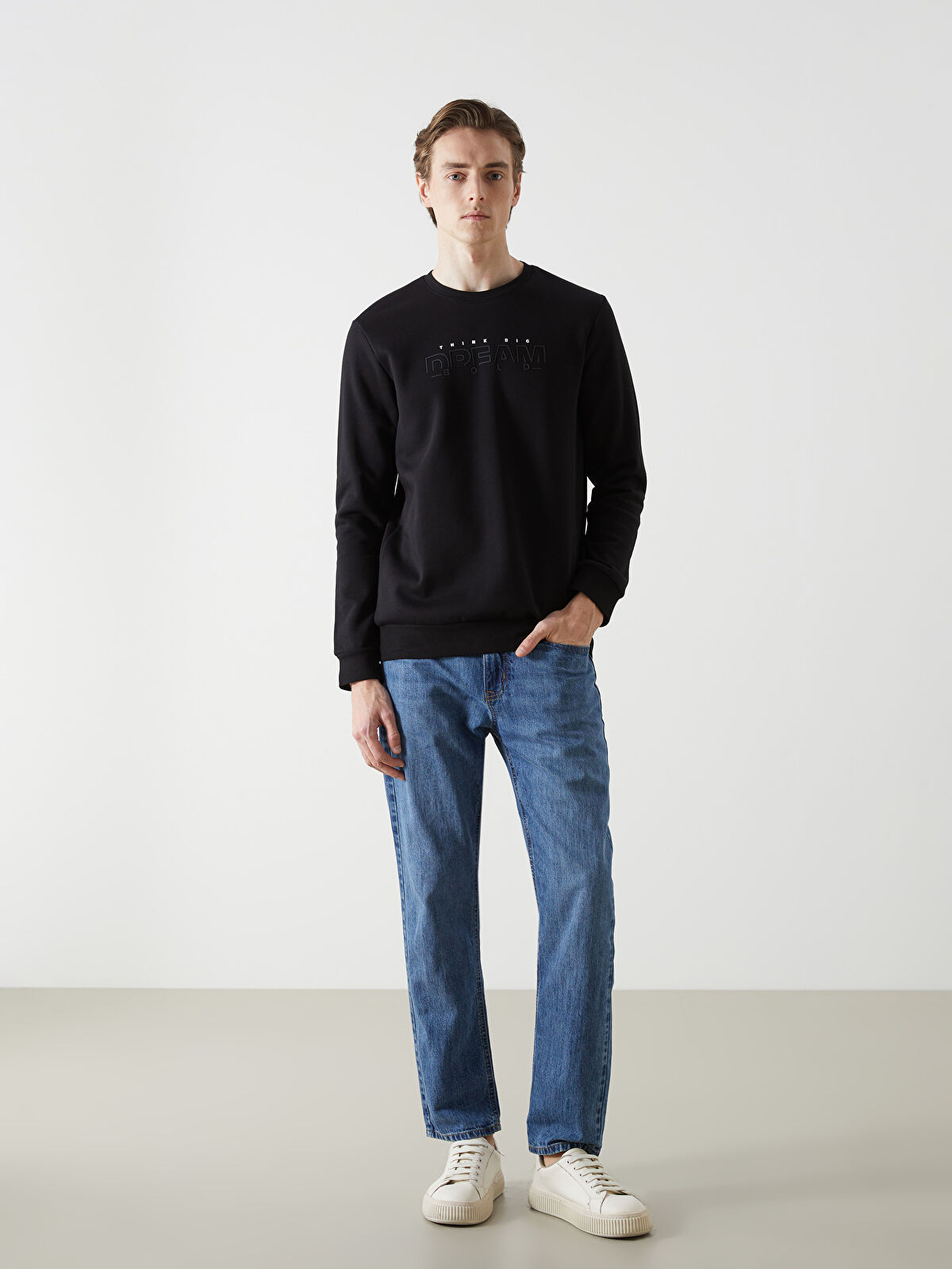 Lich　英語 LCWAIKIKI Classic Regular Fit Long Sleeve Poplin Men's Shirt