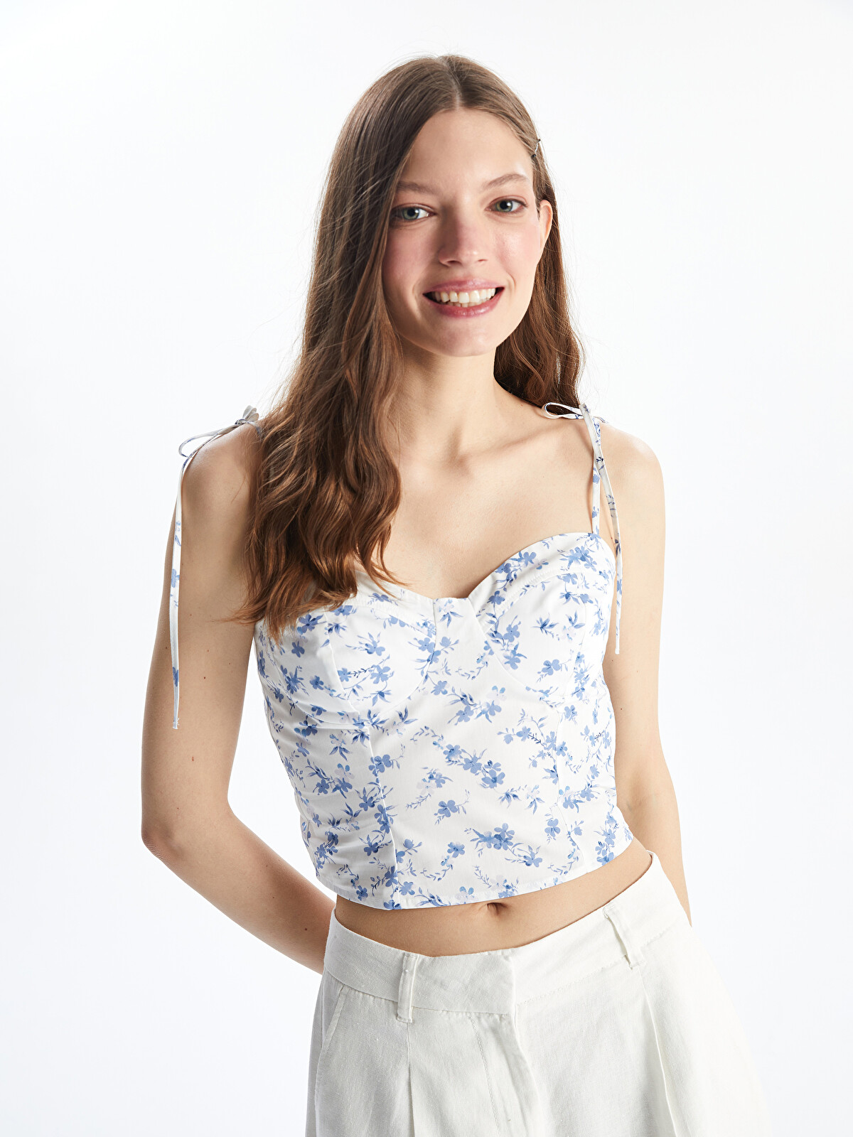 XSIDE Sweetheart Neck Floral Women's Crop Bustier - S5LT25Z8-Q6K