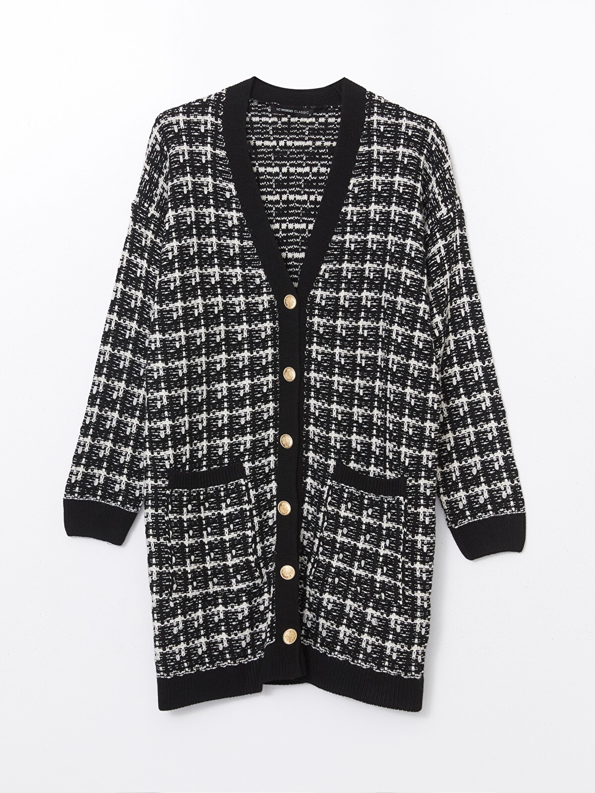 LCWAIKIKI Classic V Neck Patterned Women's Knitwear Cardigan