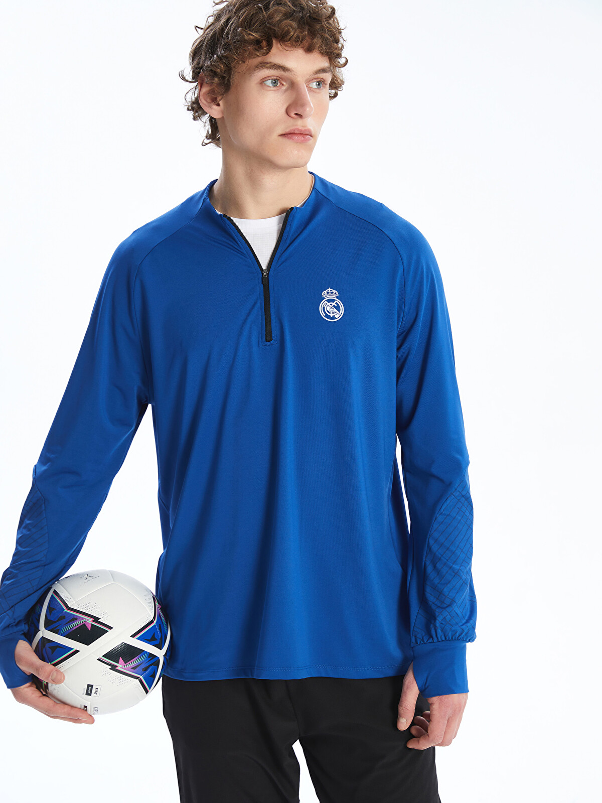  Real Madrid 長袖シャツ LCW ECO Crew Neck Long Sleeve Real Madrid Printed Men's Fan T