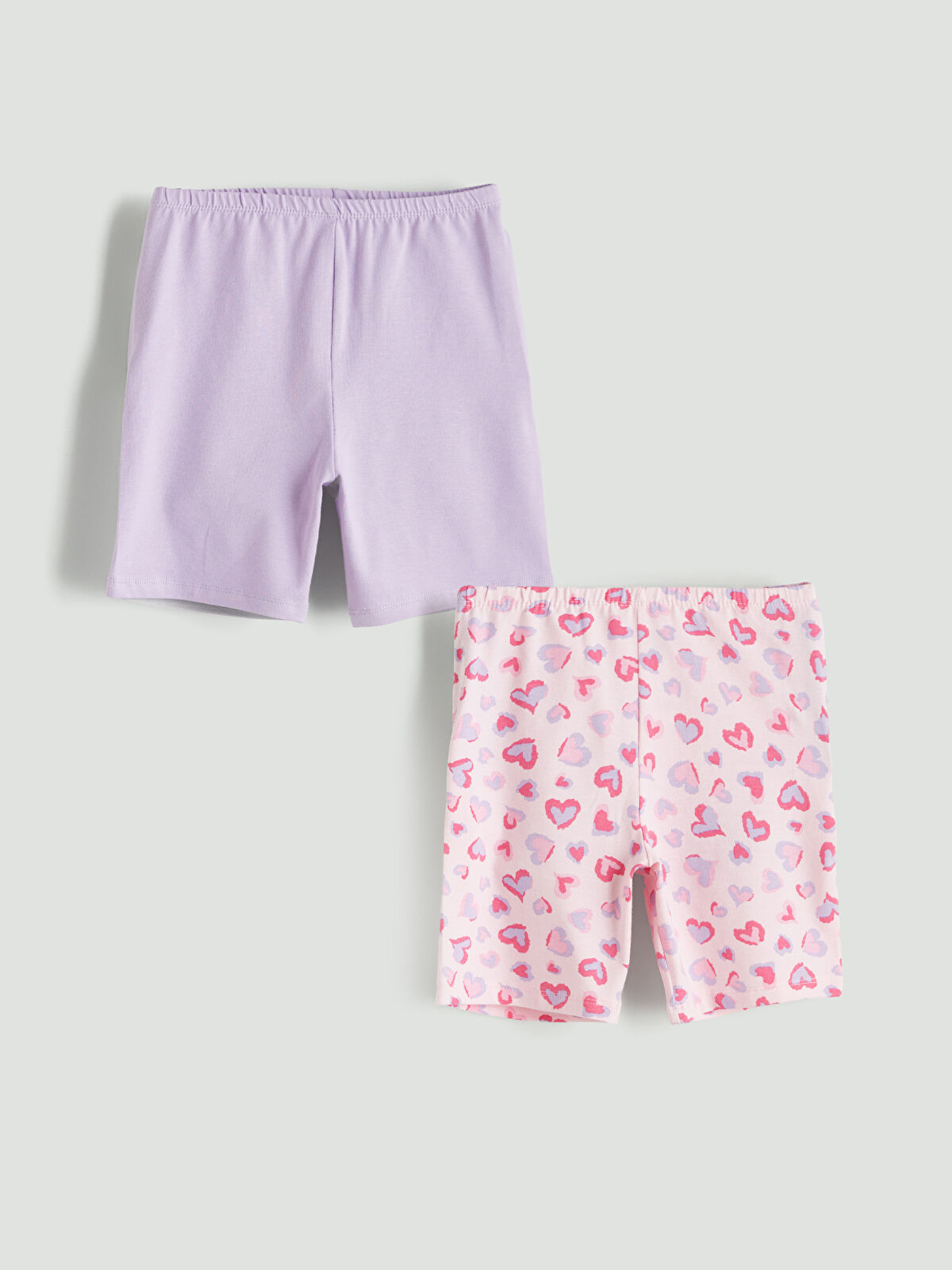 LCW Kids Beli Lastikli Kız Çocuk Pijama Şort 2'li