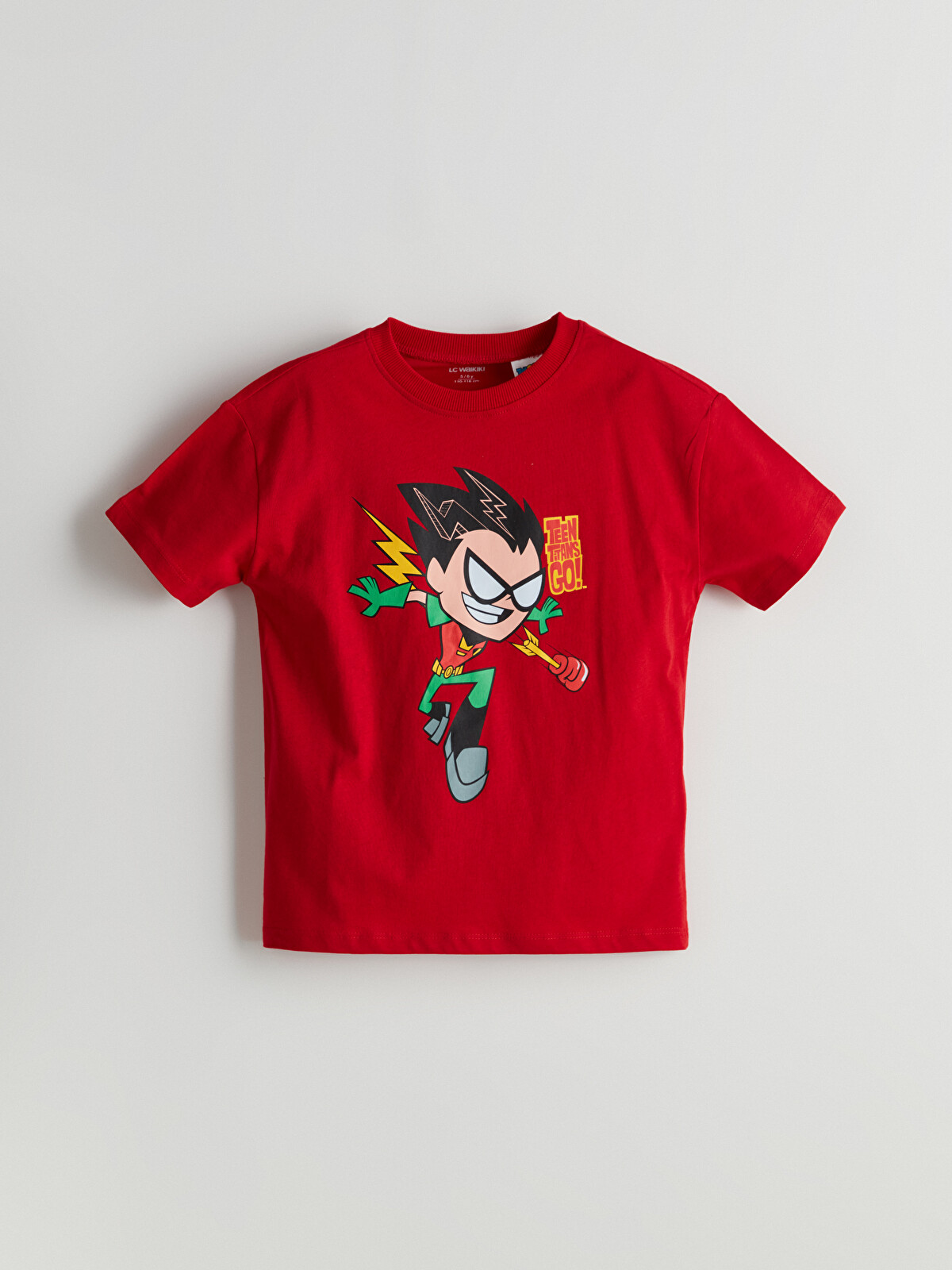 LCW Kids Kırmızı Teen Titans Go Baskılı Erkek Çocuk Tişört