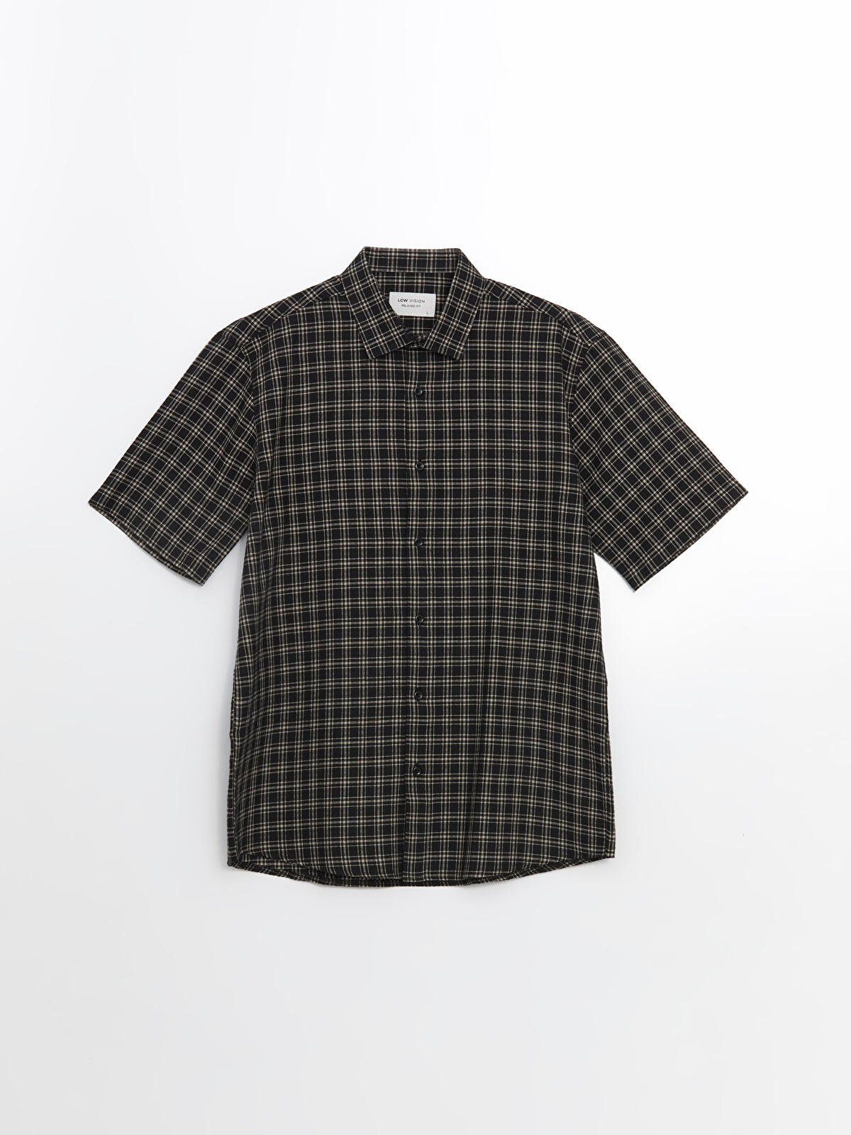LCW Vision Regular Fit Short Sleeve Plaid Men's Shirt - S5N850Z8