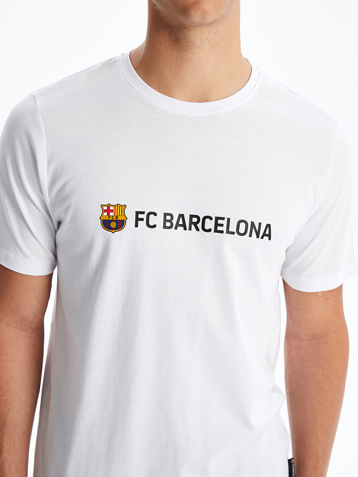 XSIDE ACTIVE Beyaz FC Barcelona Lisanslı Erkek Spor Tişört