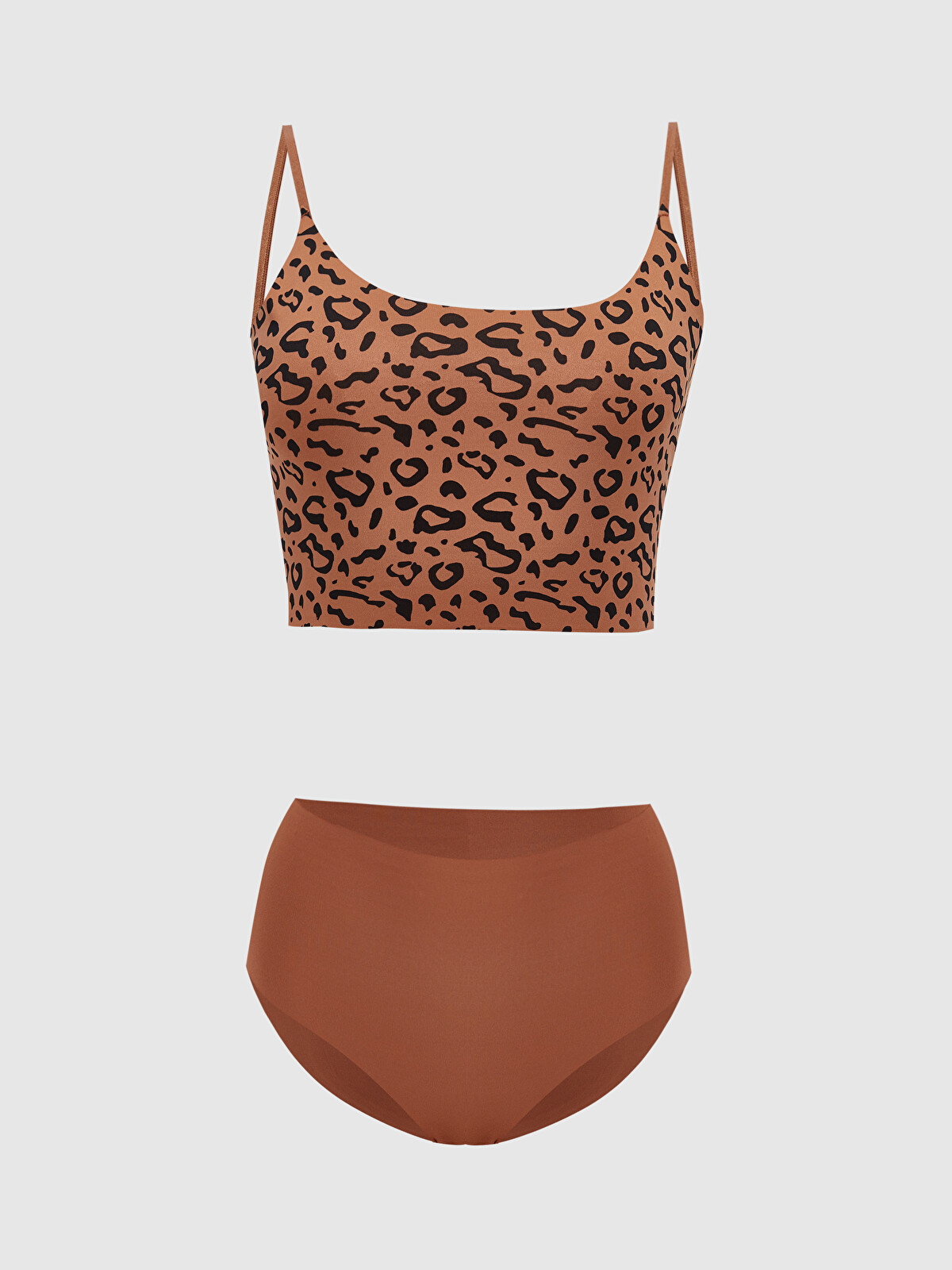 LCW DREAM Leopard Print Bralette and Panty Set - S5NN05Z8-LQY | LC