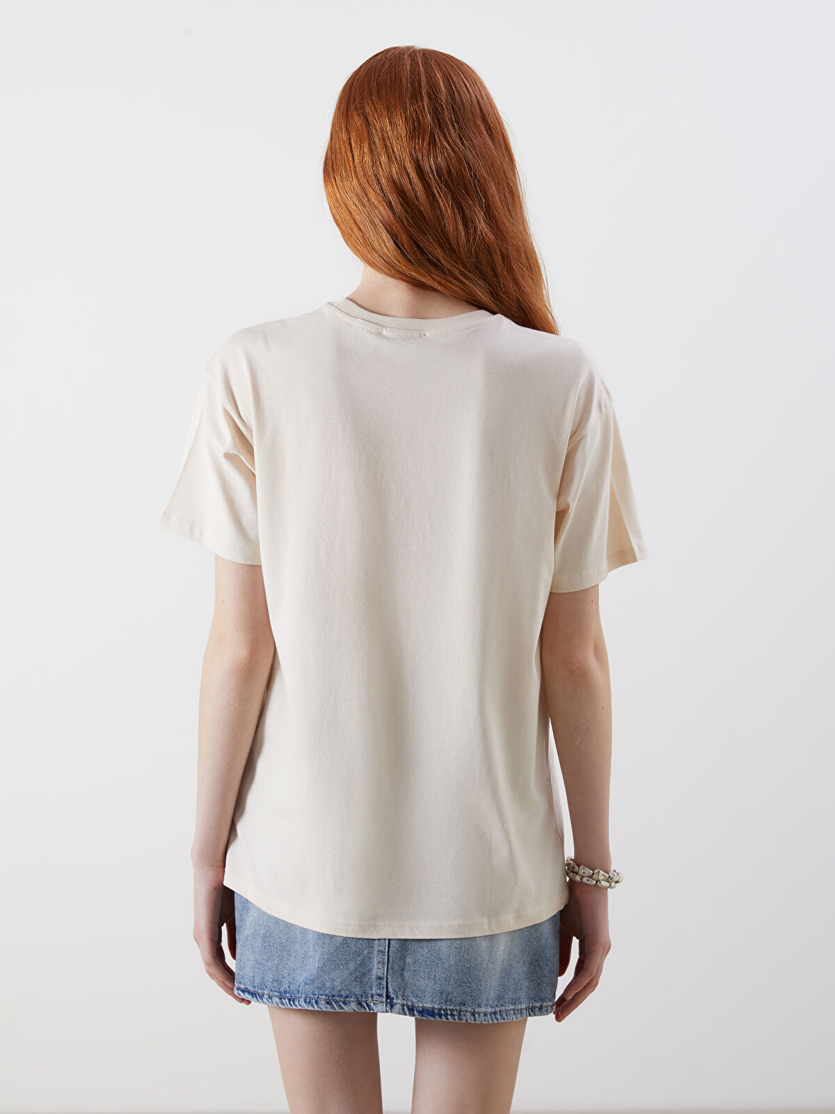 XSIDE Crew Neck Snoopy Printed Women's T-Shirt -S5O066Z8-FF7