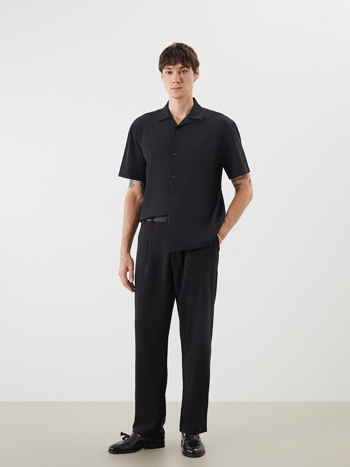 XSIDE Relaxed Fit Resort Collar Short Sleeve Men's Shirt