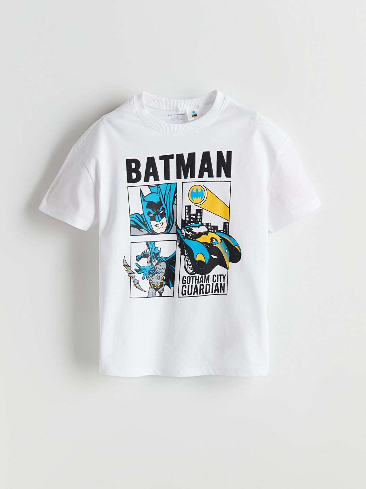 LCW Kids Bisiklet Yaka Batman Baskılı Erkek Çocuk Tişört