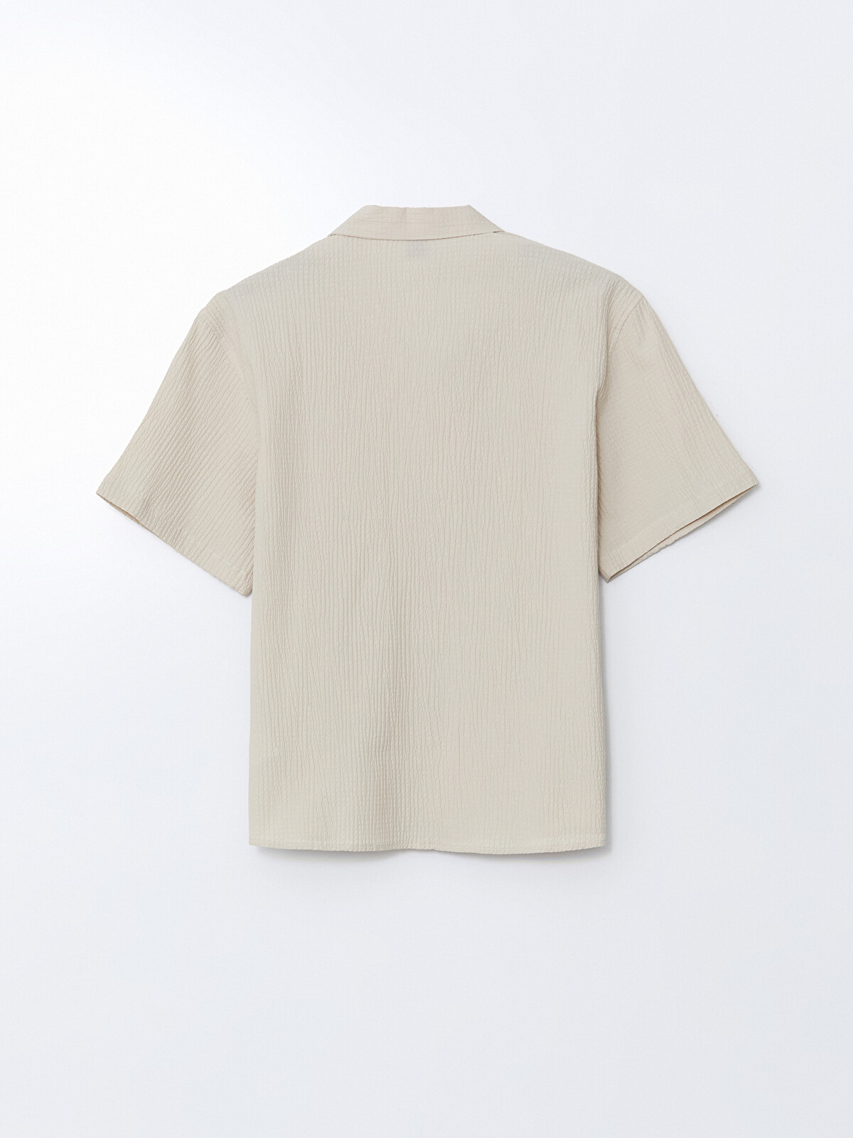 LCW Teen Short Sleeve Textured Young Men's Shirt - S5O977Z4-FDJ