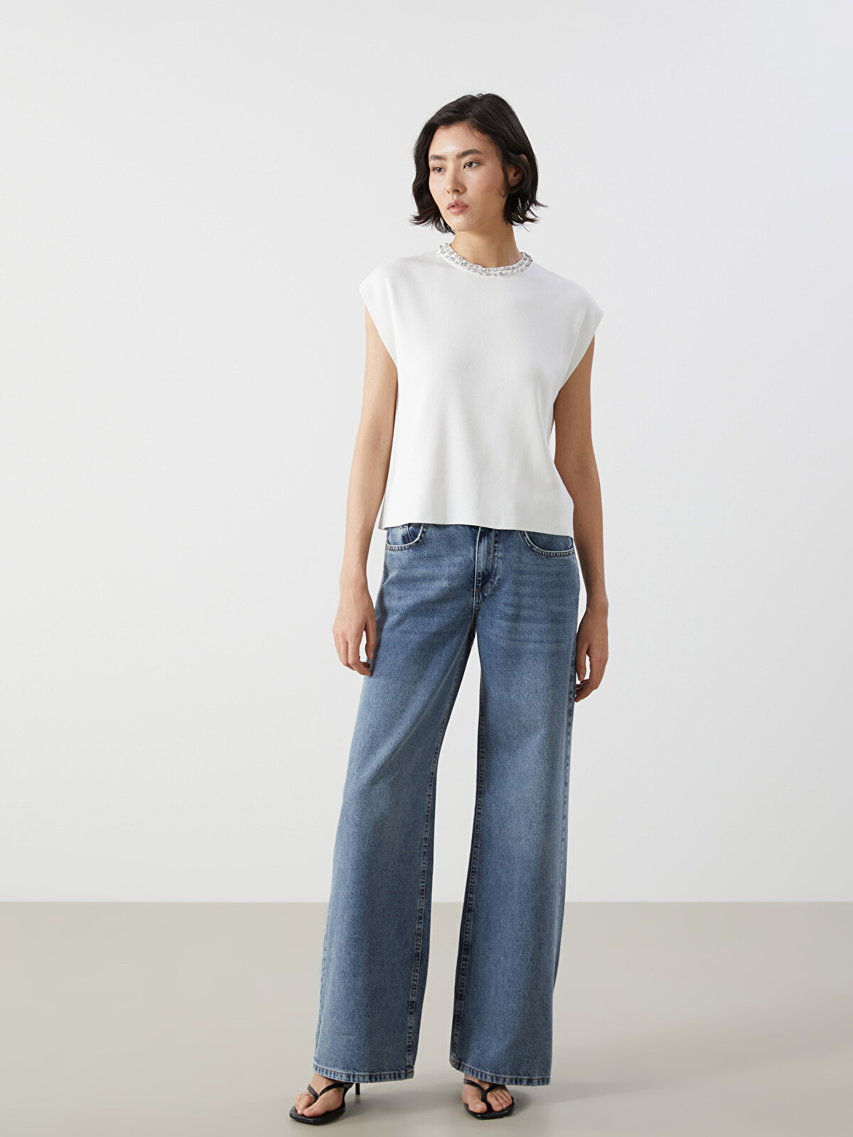 LCW Jeans İndigo Baggy Fit Kadın Jean Pantolon - S5OC53Z8-507 | LCW