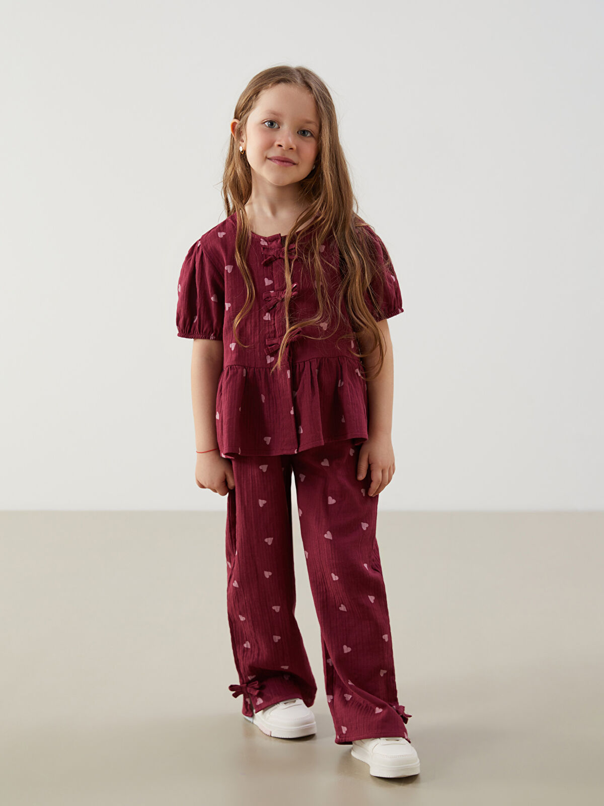 kiki　ボルドーS LCW Kids Girl BORDEAUX Set -S5OH08Z1-LQV - LC Waikiki