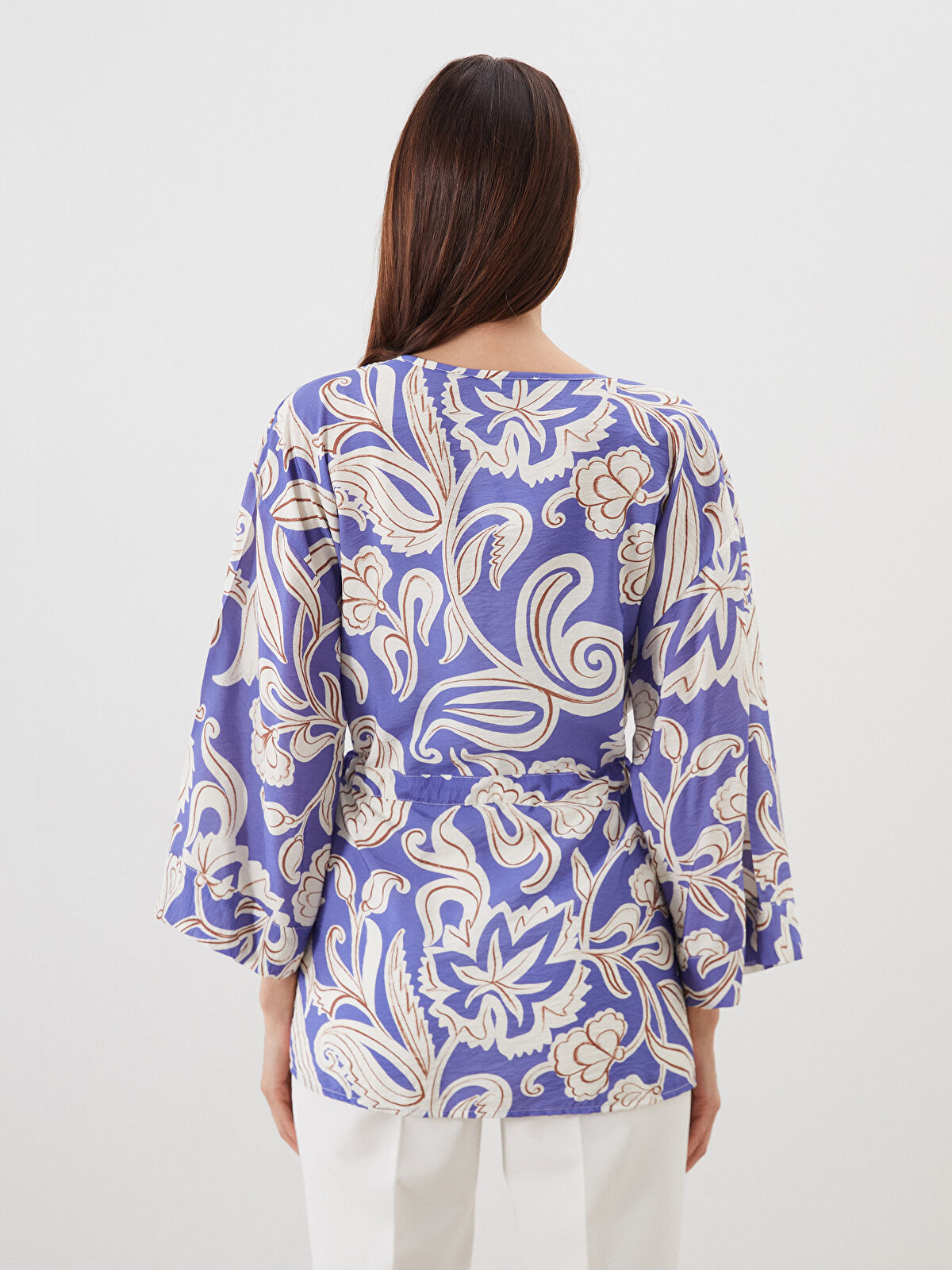 LCWAIKIKI Classic Shawl Collar Patterned Women's Kimono
