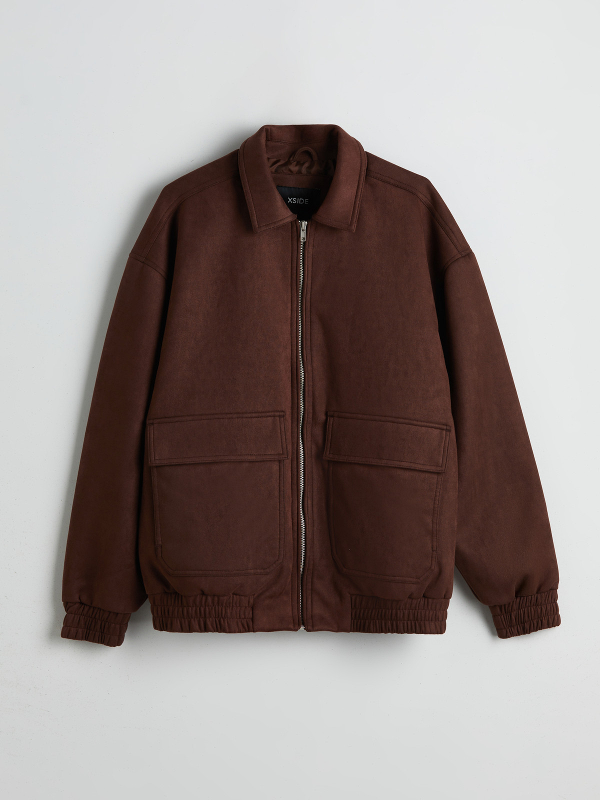 XSIDE Locker Geschnittene Wildlederjacke Mit Kragen Für Herren