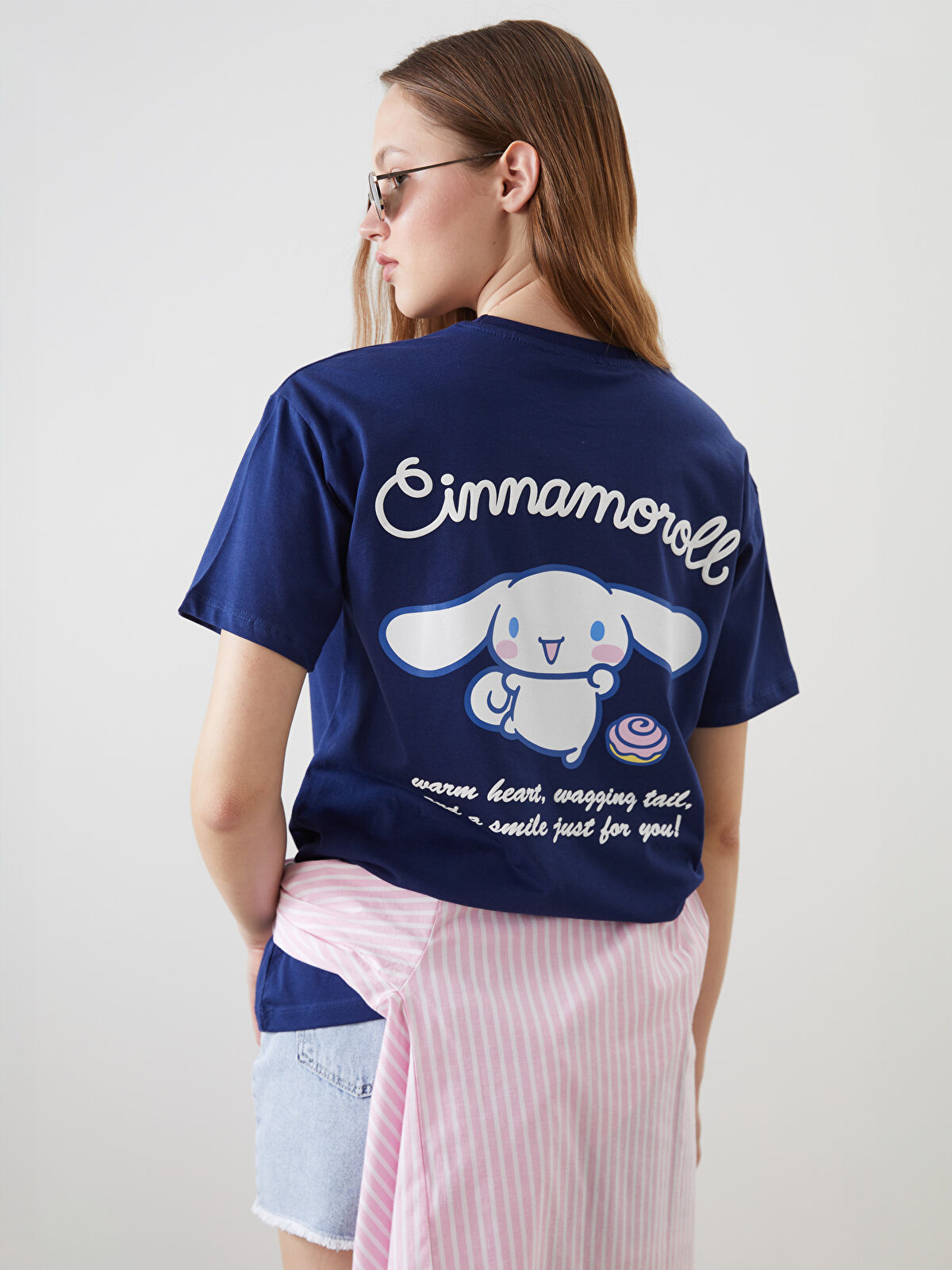 Crew Neck Cinnamoroll Printed Women's T-Shirt -S5OK99Z8-HPN