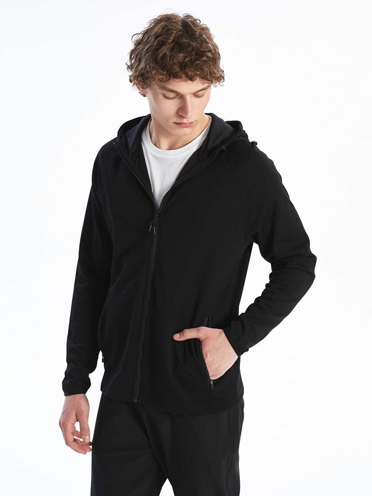 XSIDE ACTIVE Kapüşonlu Uzun Kollu Erkek Fermuarlı Sweatshirt