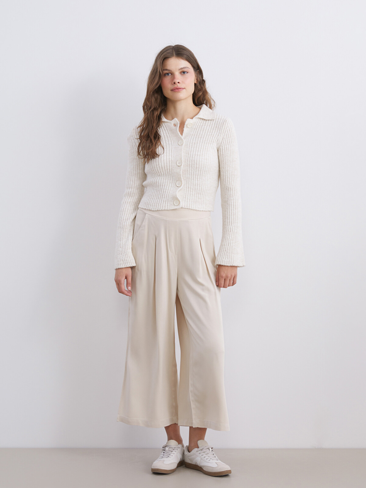 XSIDE Women's Elastic Waist Linen Blend Trousers - S5OP02Z8-CTL