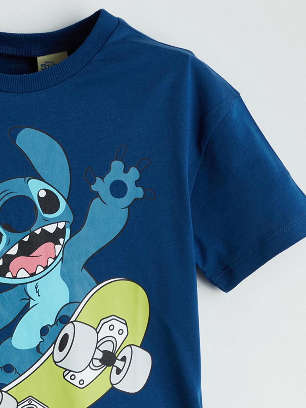 すこっと LCW Kids Lacivert Lilo & Stitch Baskılı Erkek Çocuk Tişört