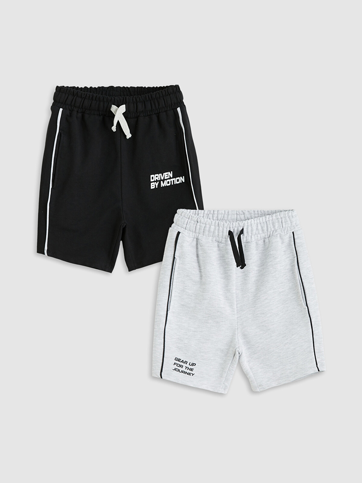 LCW Kids Elasticated Waist Printed Baby Boys Shorts 2 Pack