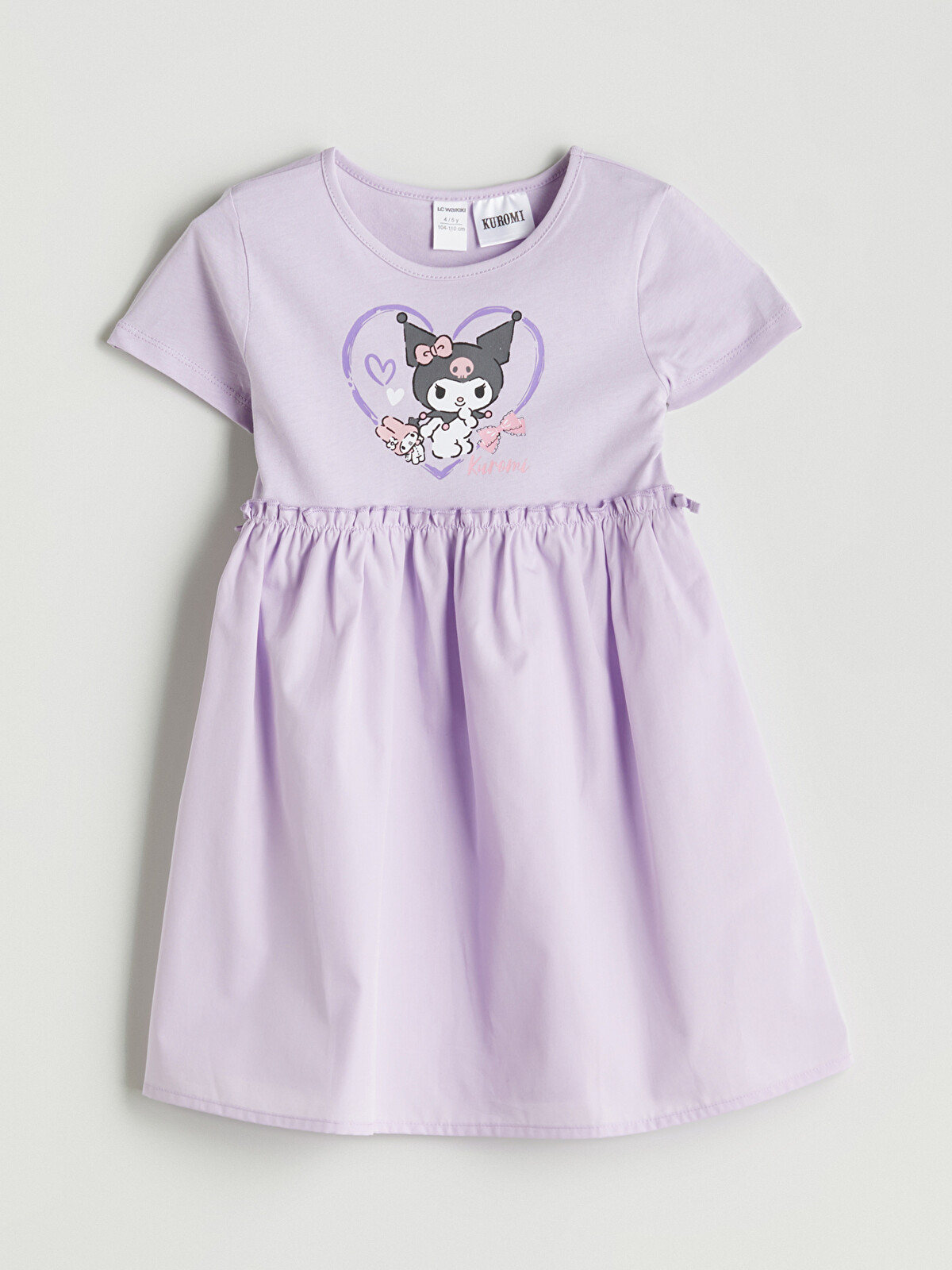LCW Kids Lila Kuromi Baskılı Kız Çocuk Penye Elbise - S5P744Z1-G0W