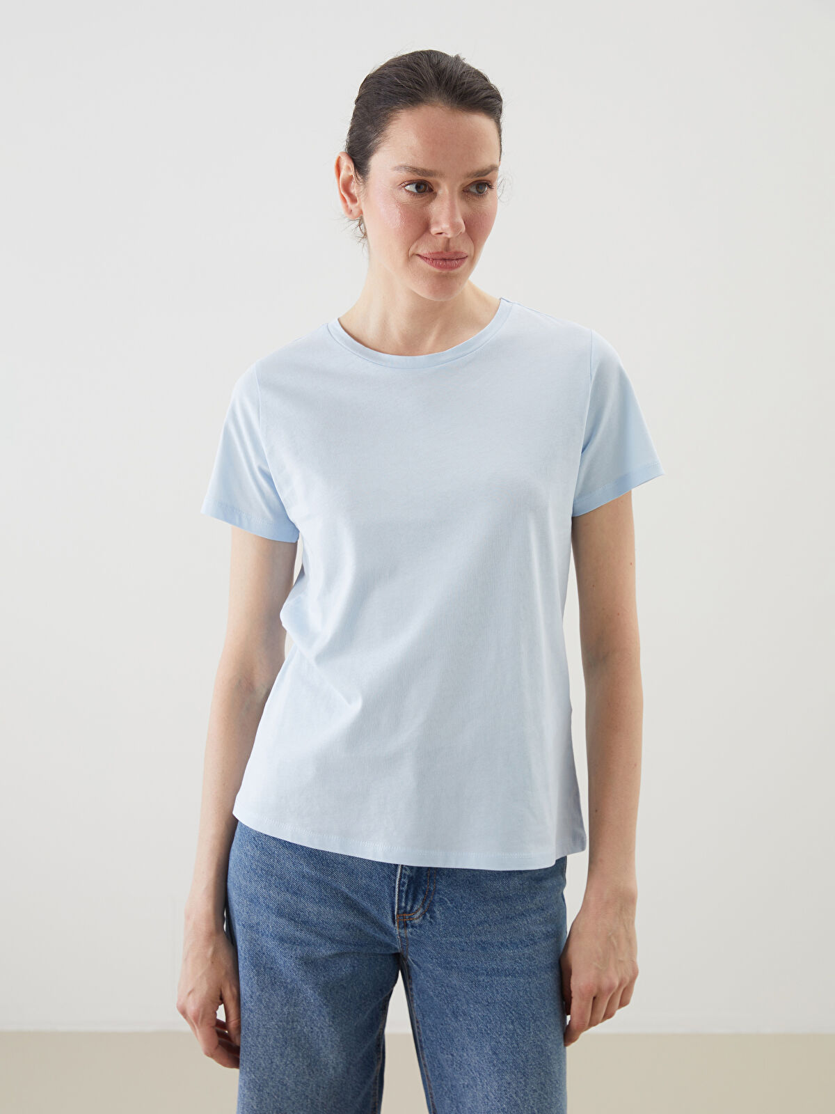 LCWAIKIKI Classic Crew Neck Women's T-Shirt -S5PA60Z8-QXE