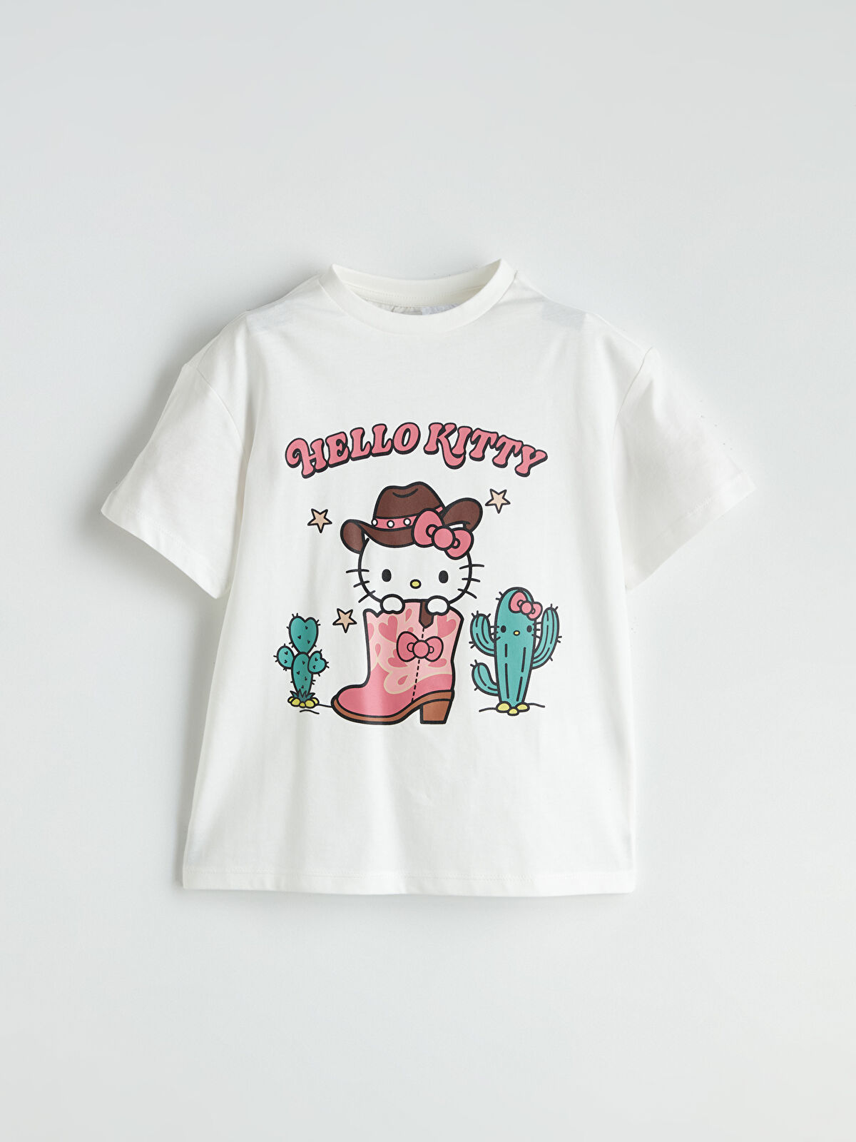 LCW Kids Crew Neck Hello Kitty Printed Girls' T-Shirt - S5PA99Z4