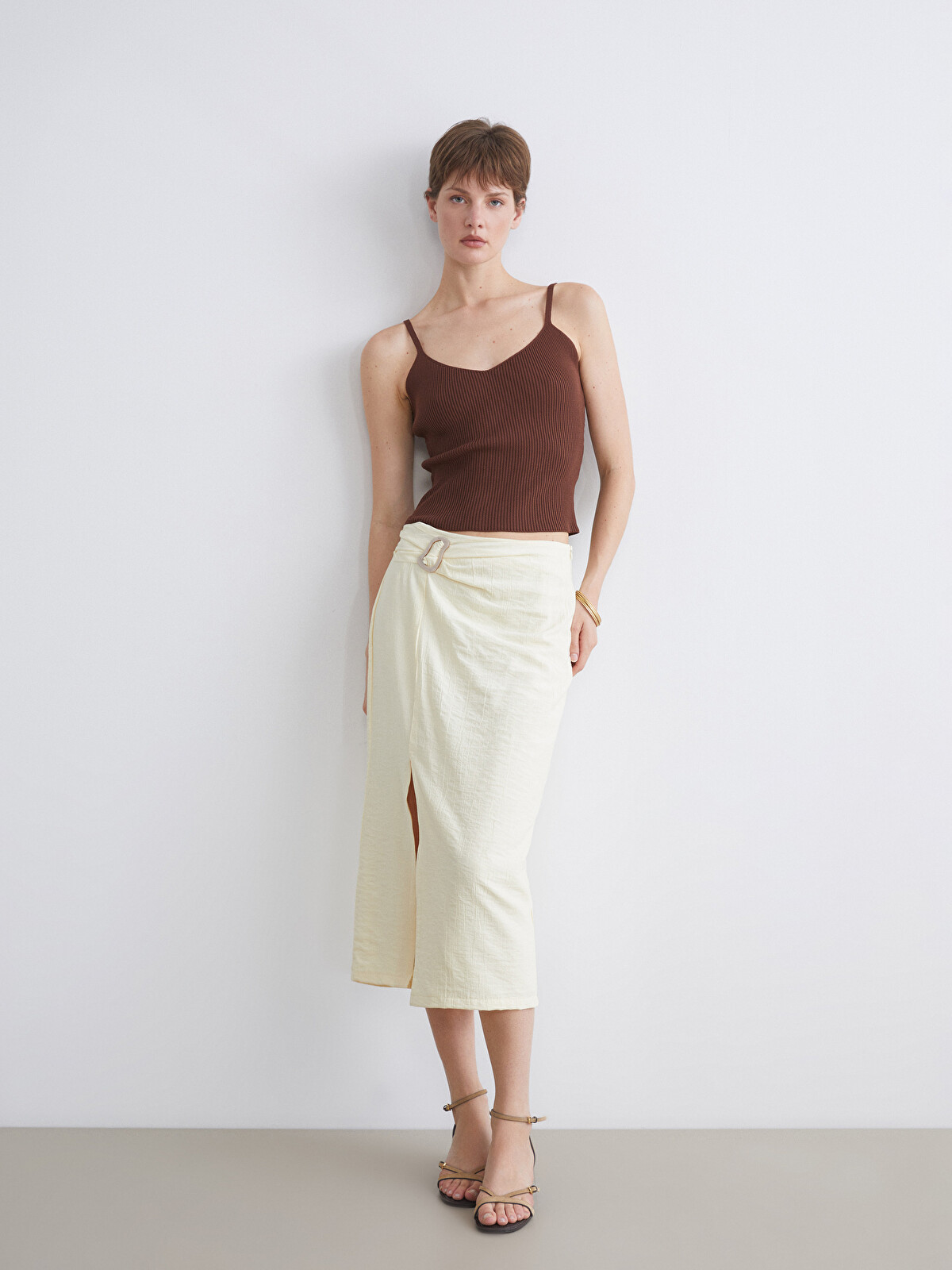 LCWAIKIKI Classic Waist Zippered Textured Skirt - S5PF64Z8-ZVF