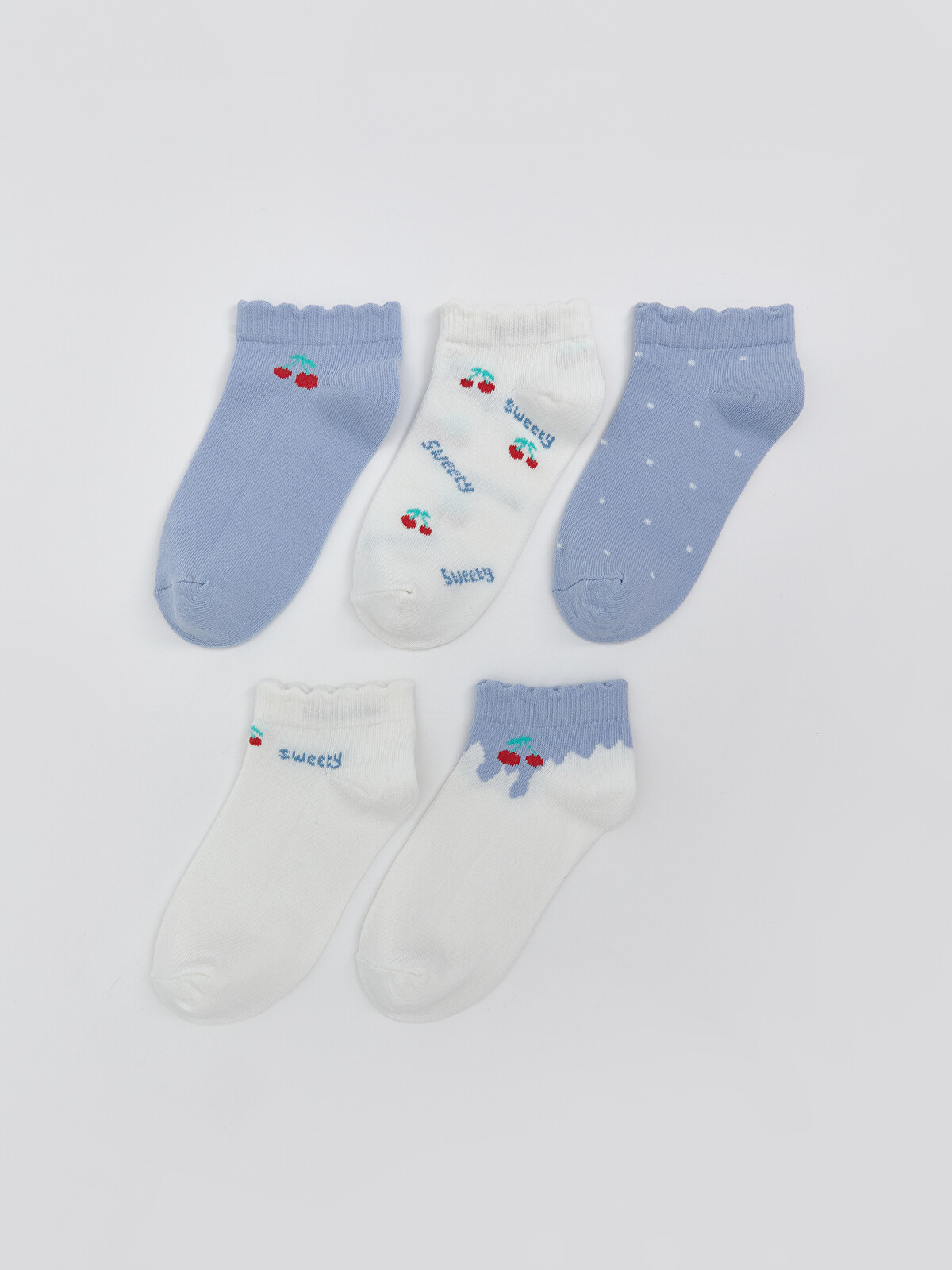 LCW Kids Girls Trainer Socks 5 Pack - S5PH13Z4-J0M | LC Waikiki