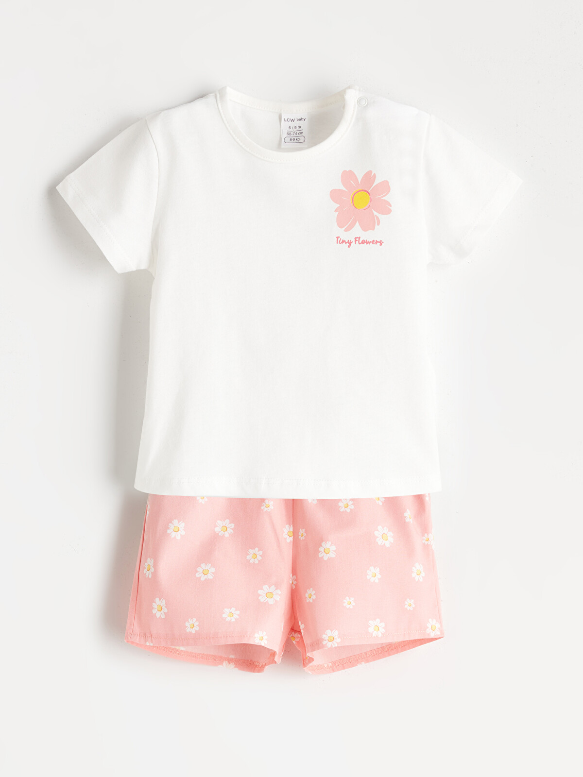 LCW baby Floral Baby Girls' T-shirt And Shorts 2 Pack - S5PK57Z1