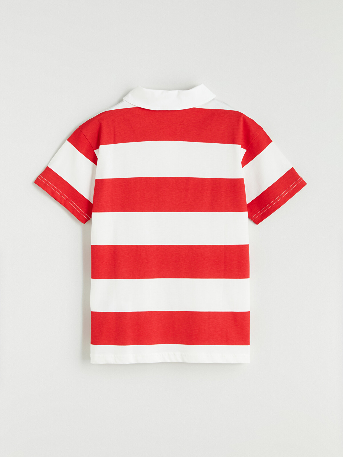LCW Kids Turuncu Polo Yaka Çizgili Erkek Çocuk Tişört - S5PL90Z4