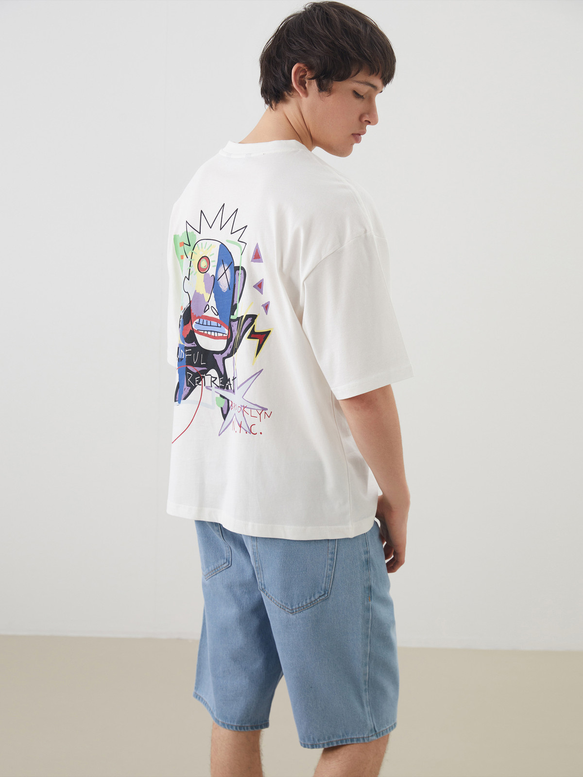 XSIDE Crew Neck Printed Jersey Men's T-shirt - S5PR70Z8-R9J | LC